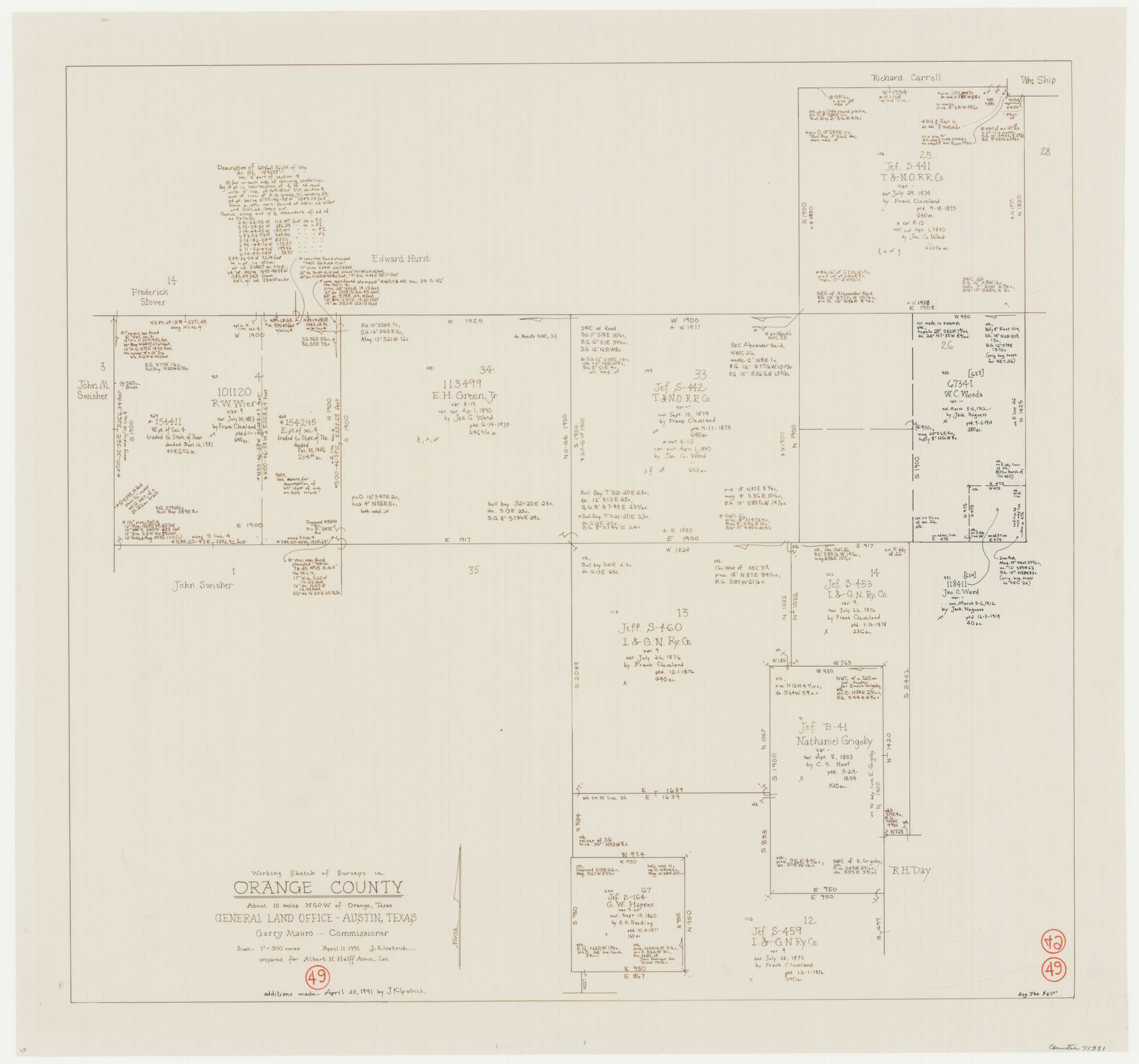 71381, Orange County Working Sketch 49, General Map Collection