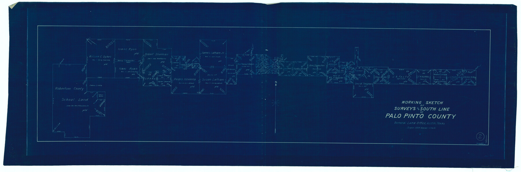 71385, Palo Pinto County Working Sketch 2, General Map Collection