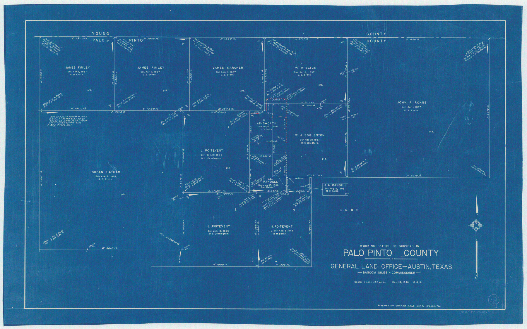 71395, Palo Pinto County Working Sketch 12, General Map Collection