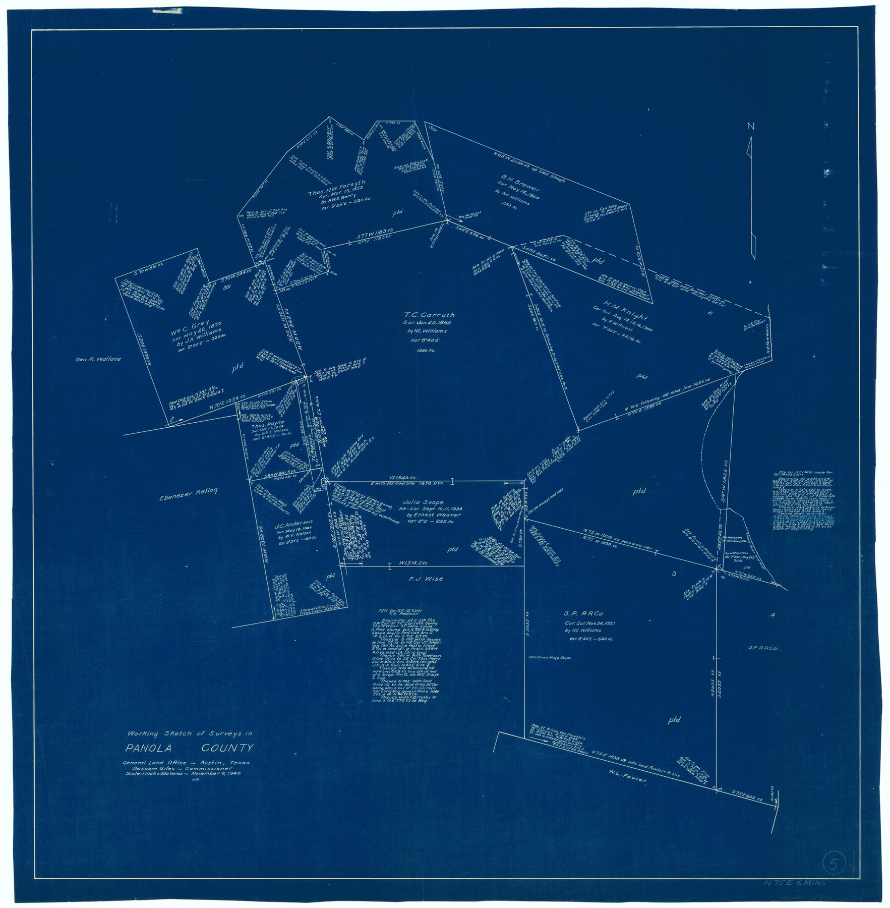 71414, Panola County Working Sketch 5, General Map Collection