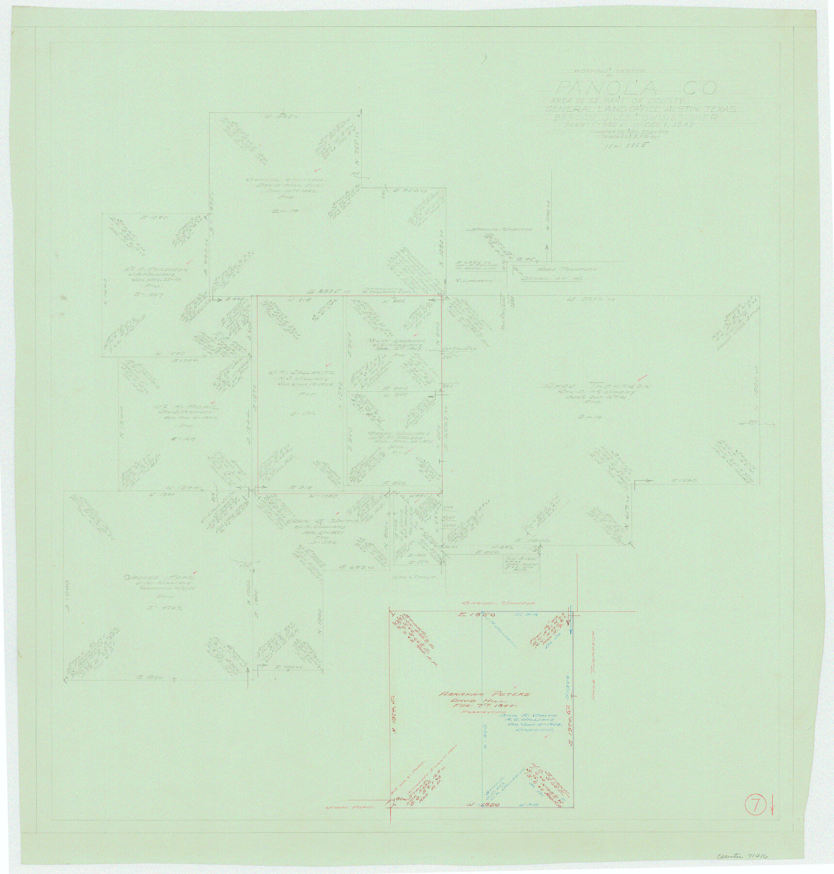 71416, Panola County Working Sketch 7, General Map Collection