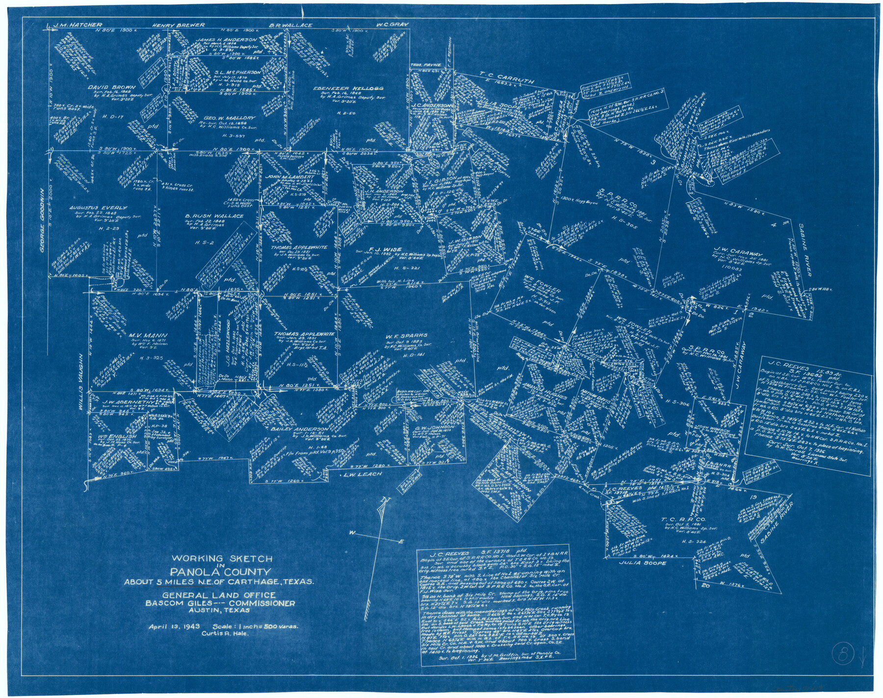 71417, Panola County Working Sketch 8, General Map Collection