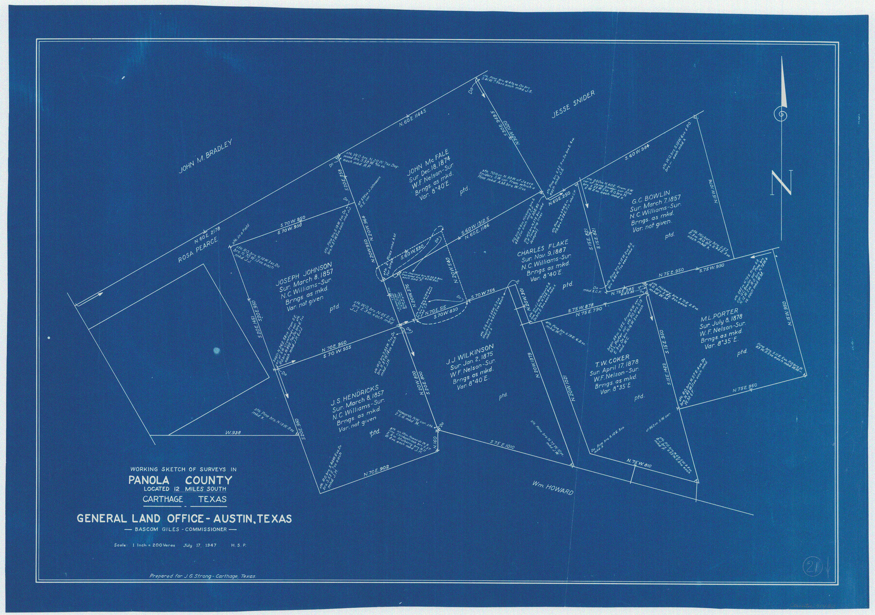 71430, Panola County Working Sketch 21, General Map Collection