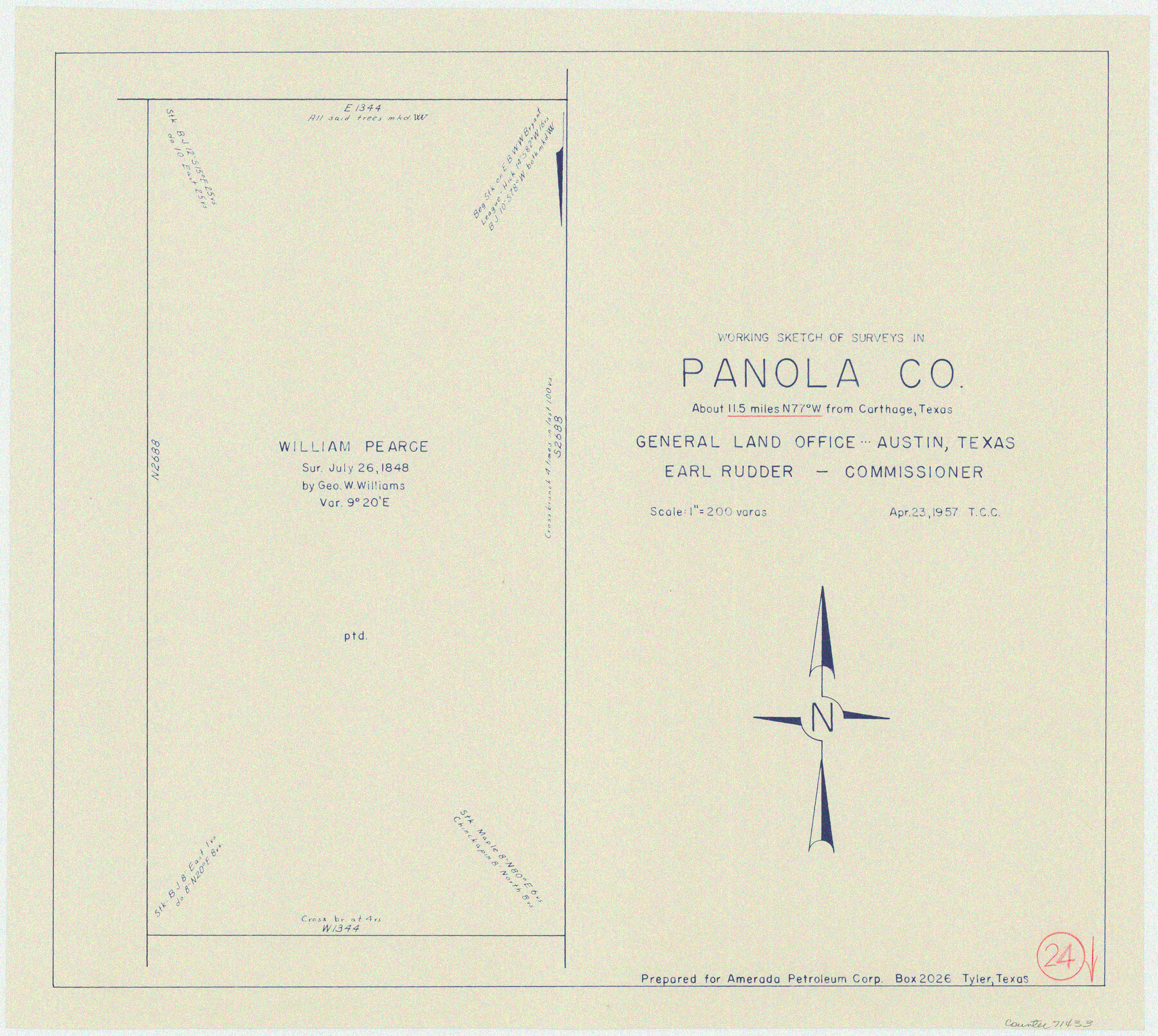 71433, Panola County Working Sketch 24, General Map Collection