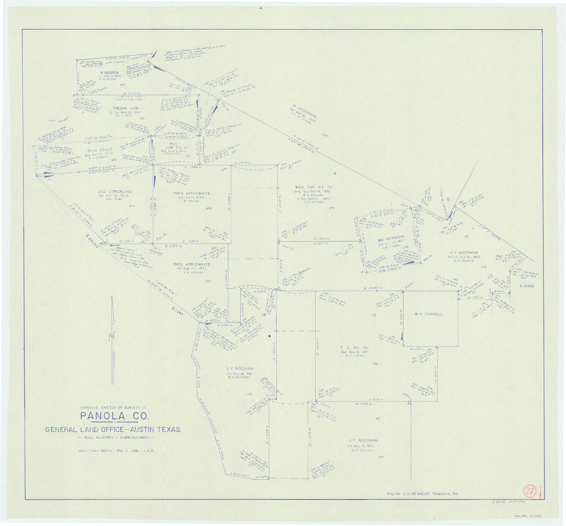 71436, Panola County Working Sketch 27, General Map Collection