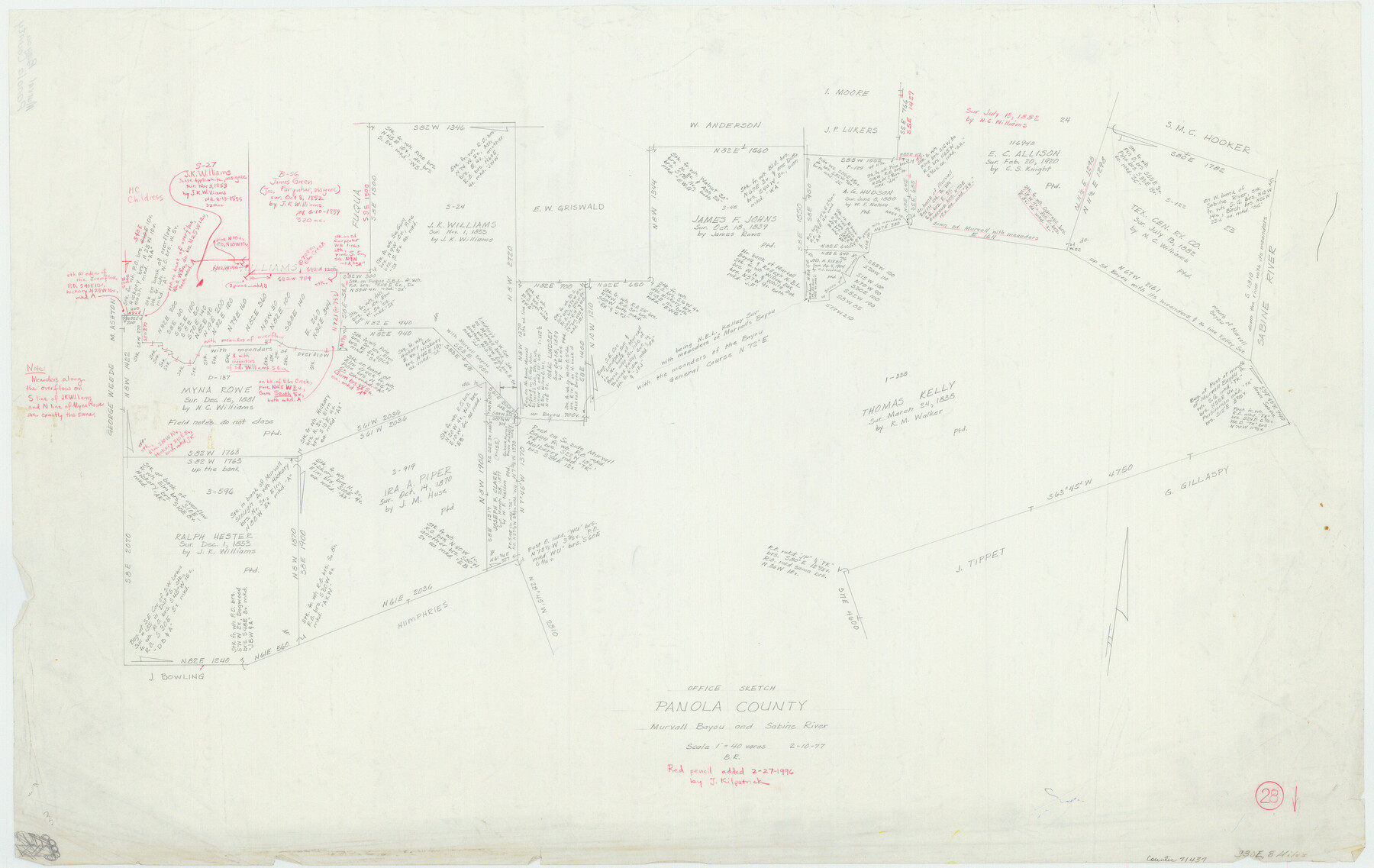 71437, Panola County Working Sketch 28, General Map Collection