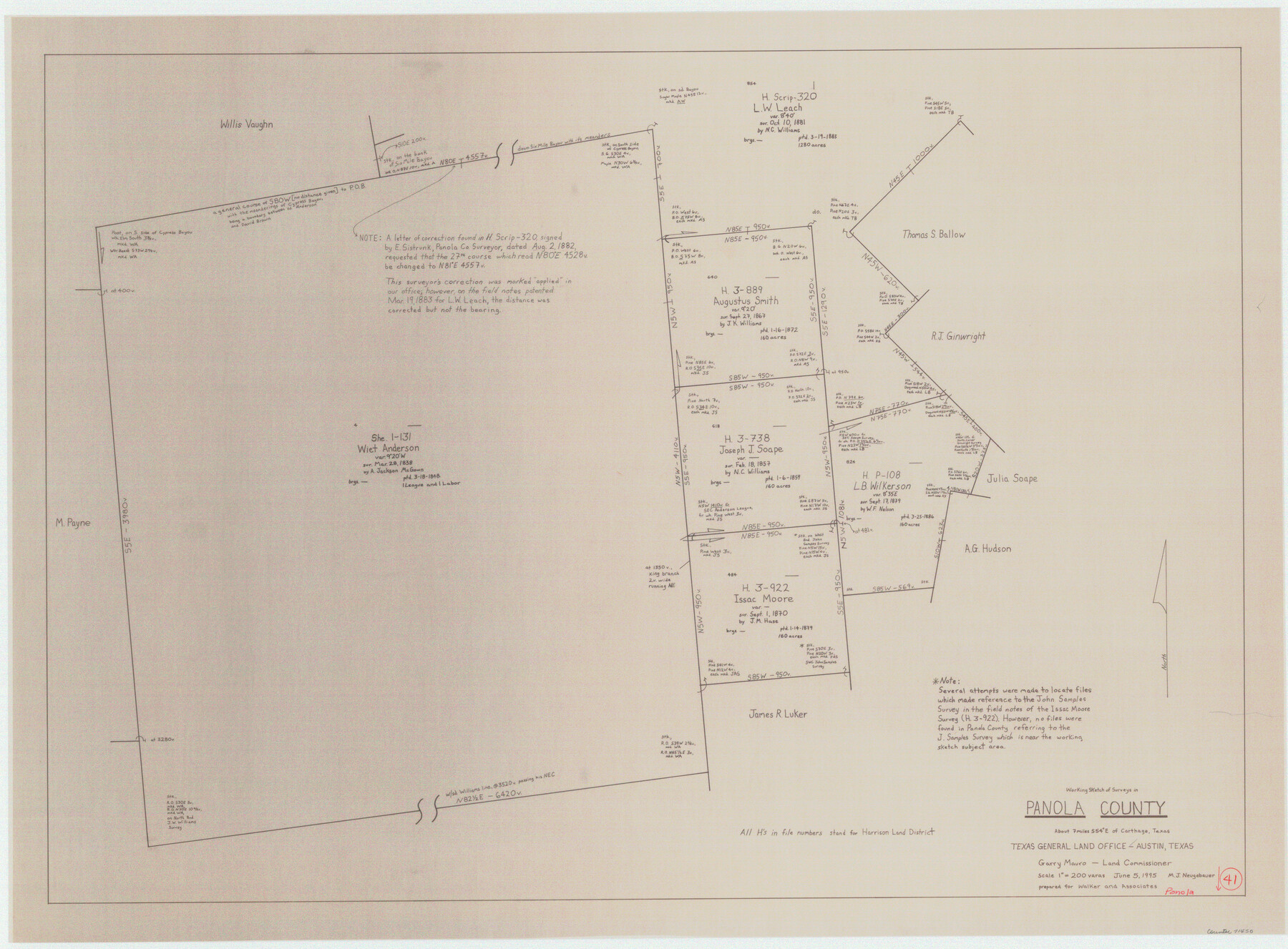 71450, Panola County Working Sketch 41, General Map Collection