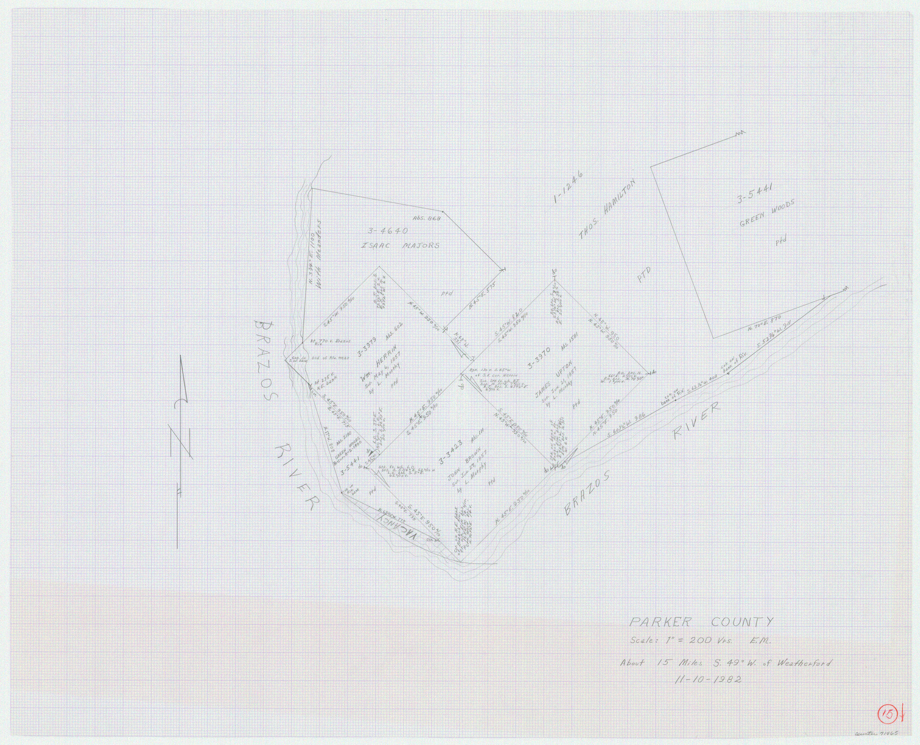 71465, Parker County Working Sketch 15, General Map Collection