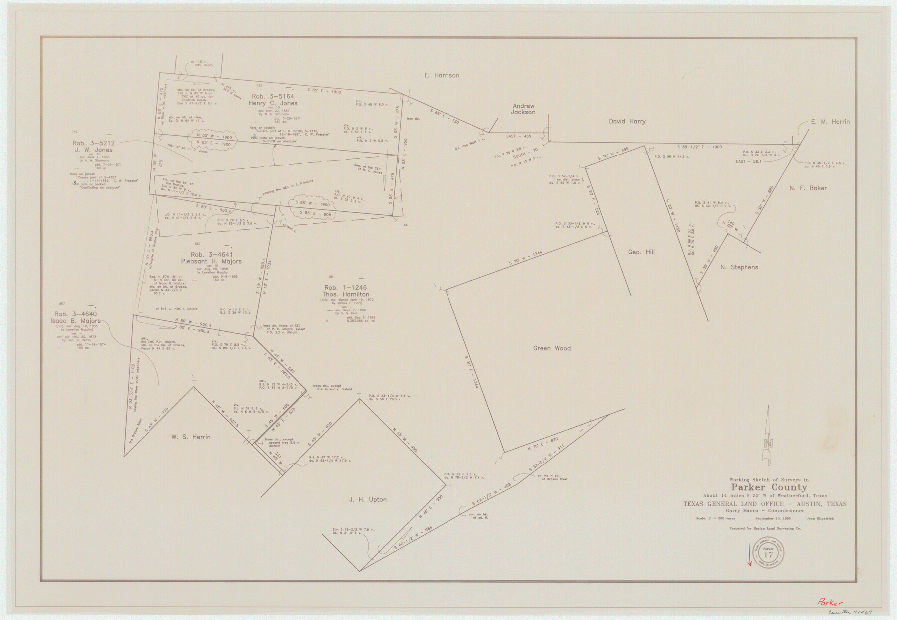 71467, Parker County Working Sketch 17, General Map Collection