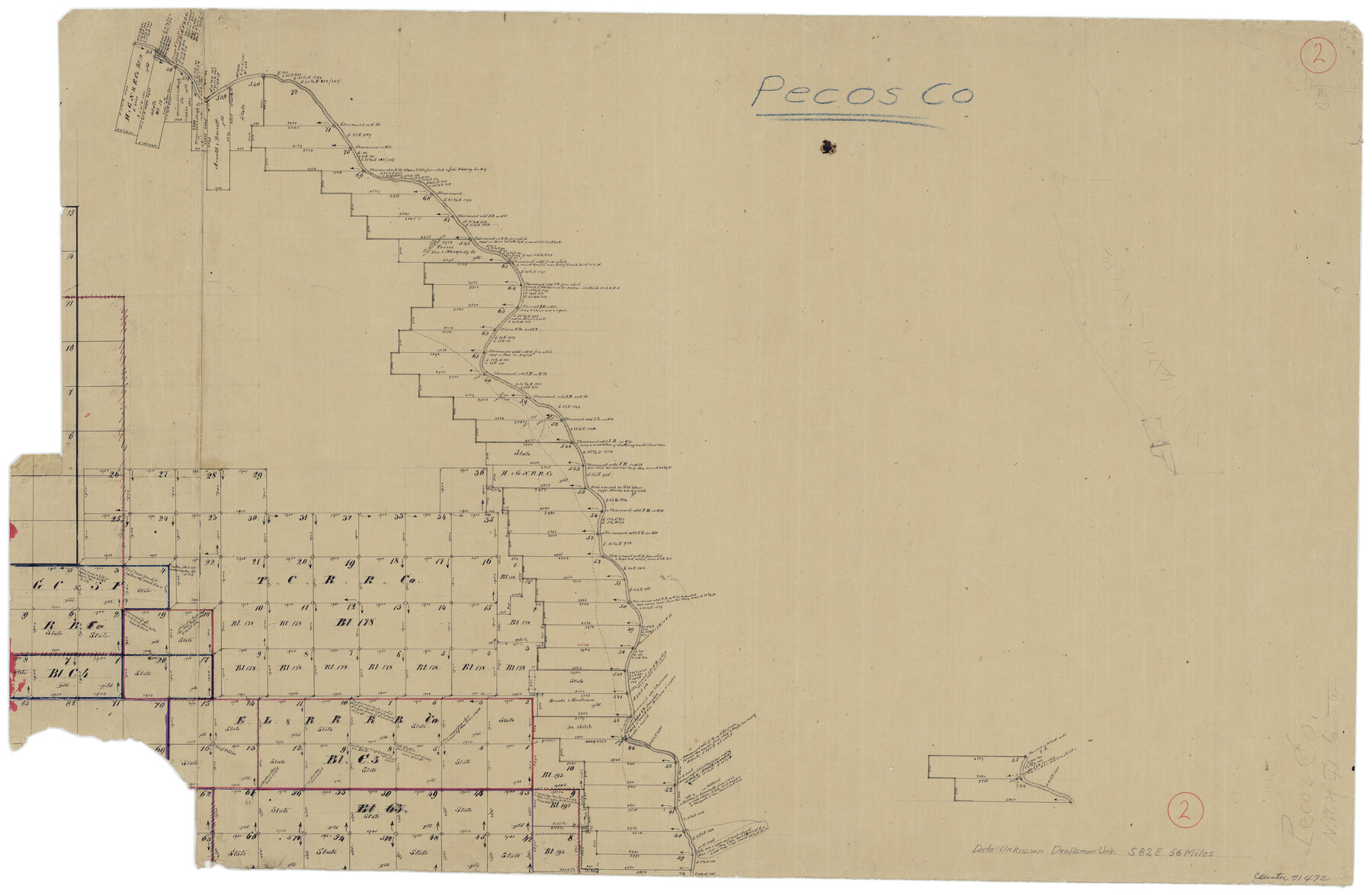 71472, Pecos County Working Sketch 2, General Map Collection
