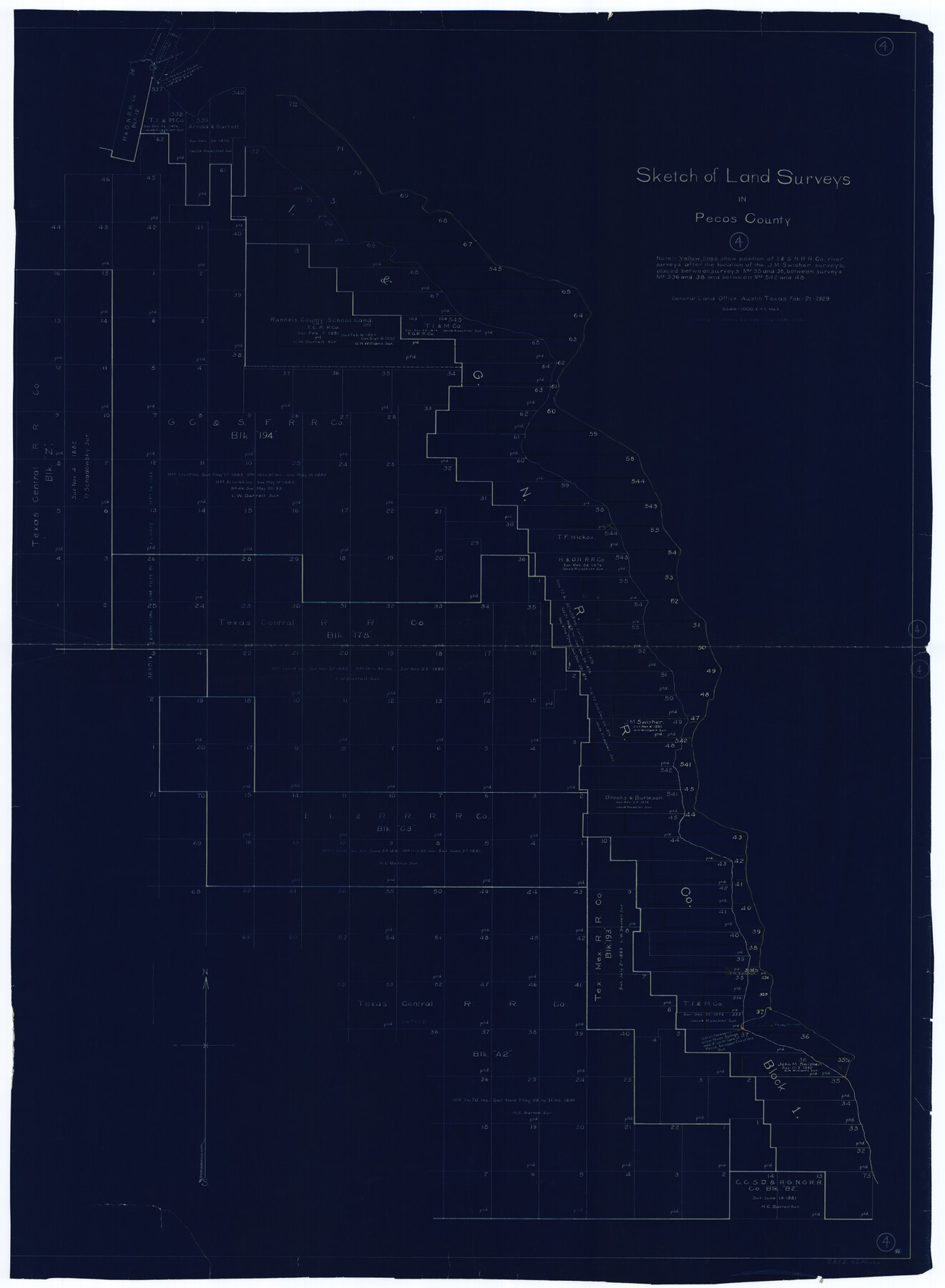 71474, Pecos County Working Sketch 4, General Map Collection