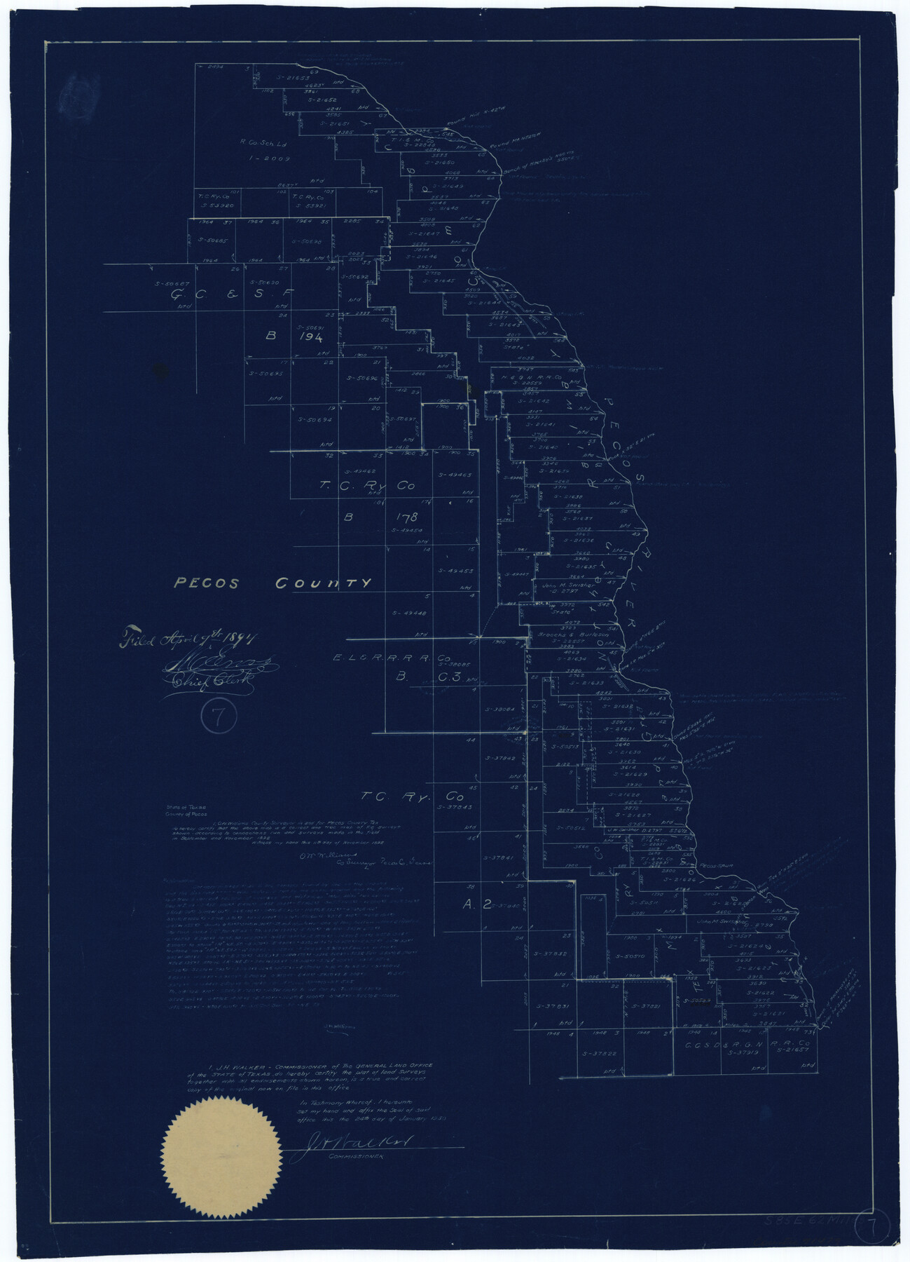 71477, Pecos County Working Sketch 7, General Map Collection