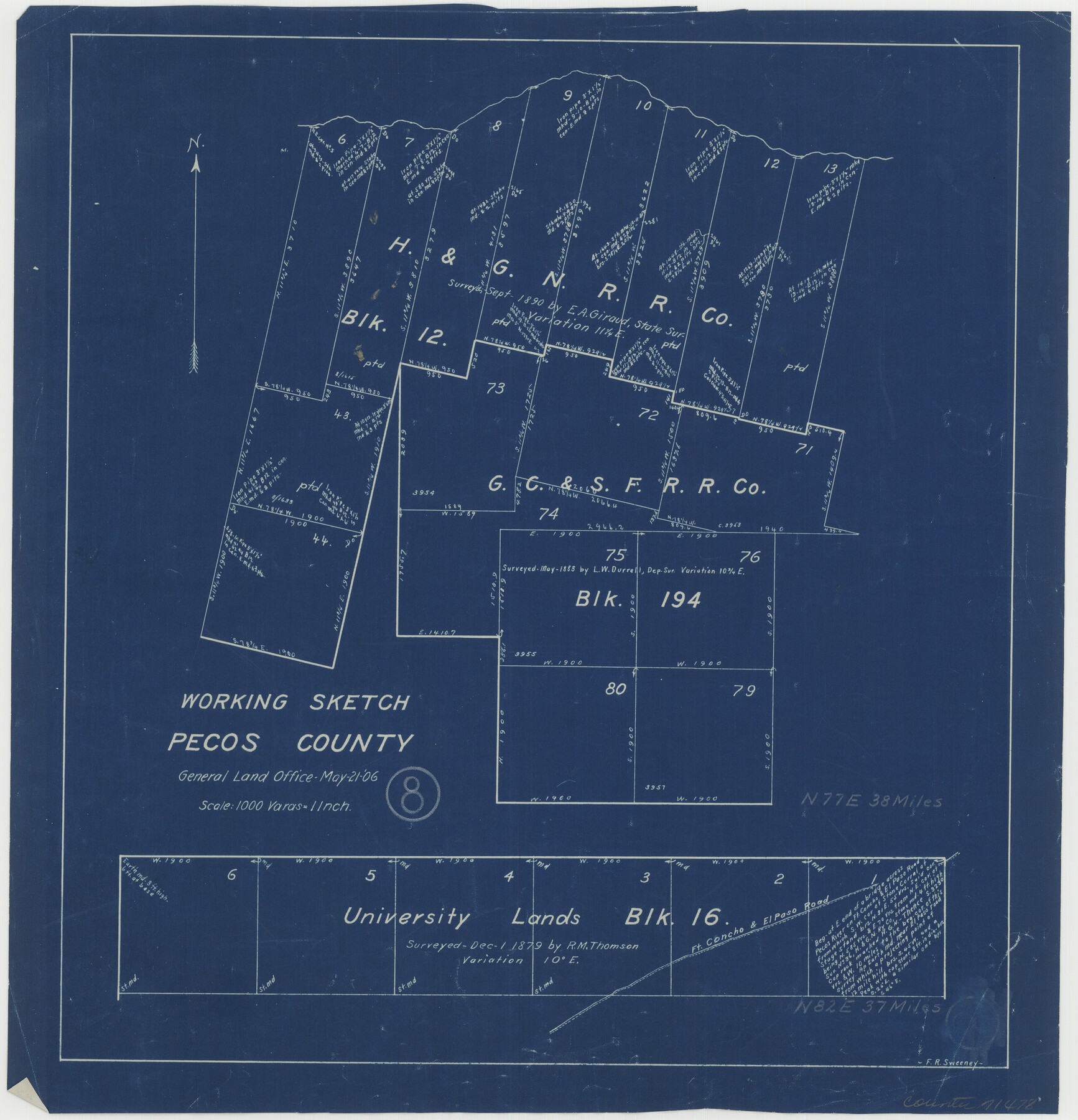 71478, Pecos County Working Sketch 8, General Map Collection