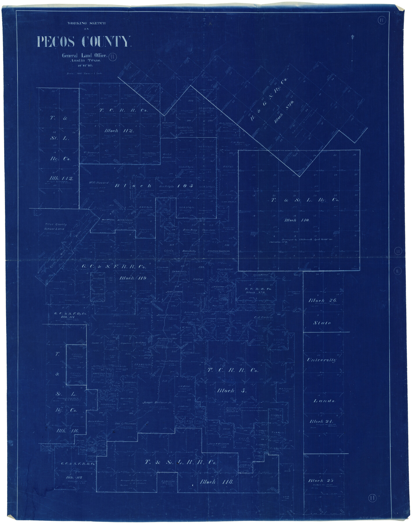 71481, Pecos County Working Sketch 11, General Map Collection