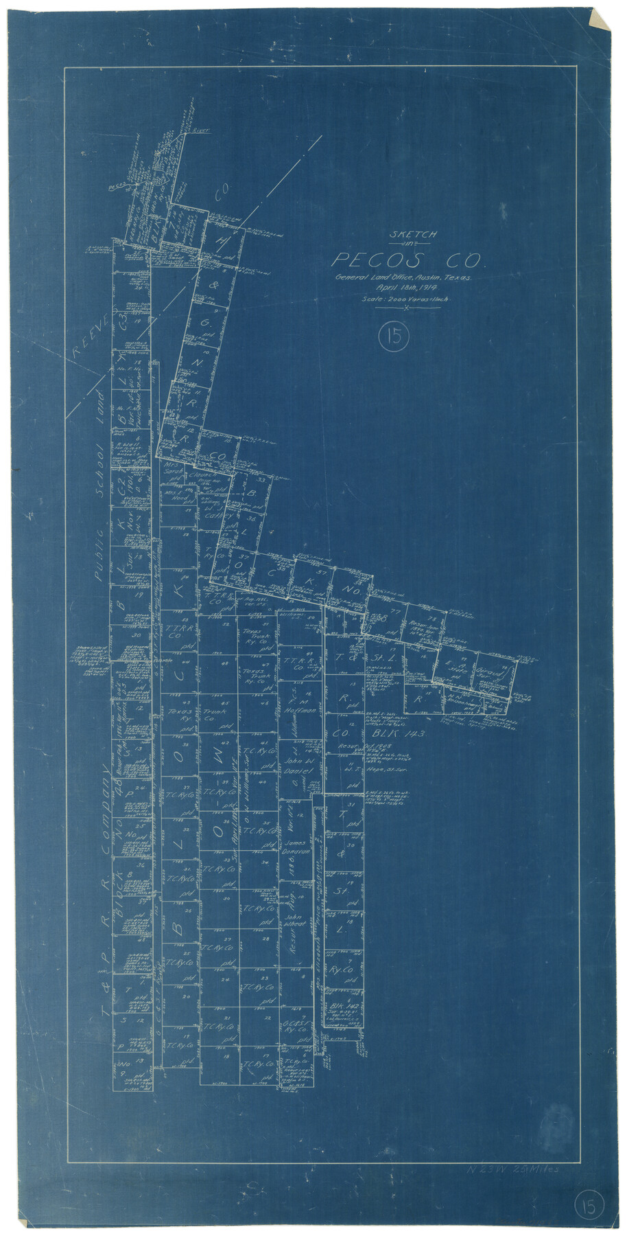 71485, Pecos County Working Sketch 15, General Map Collection
