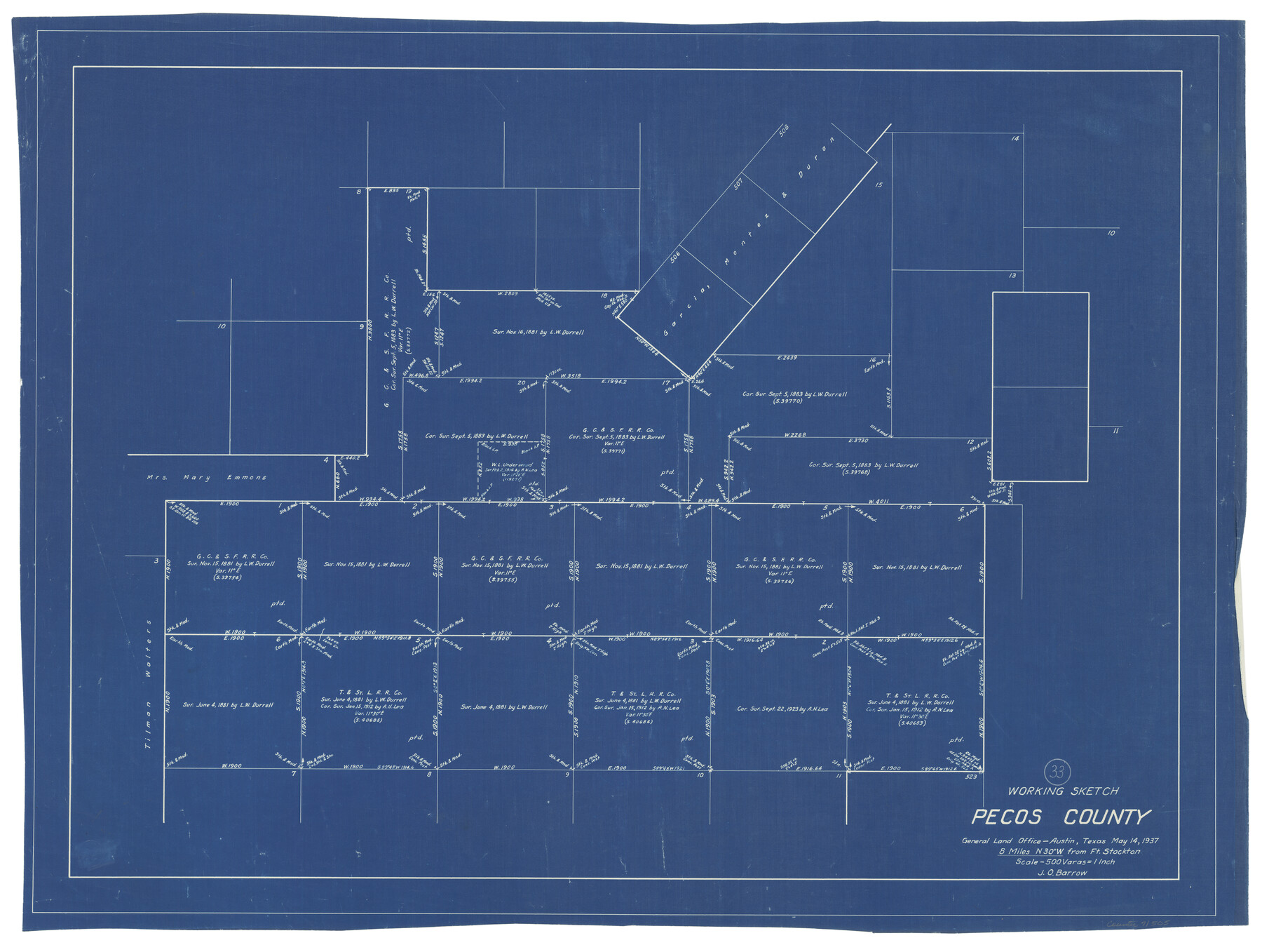 71505, Pecos County Working Sketch 33, General Map Collection