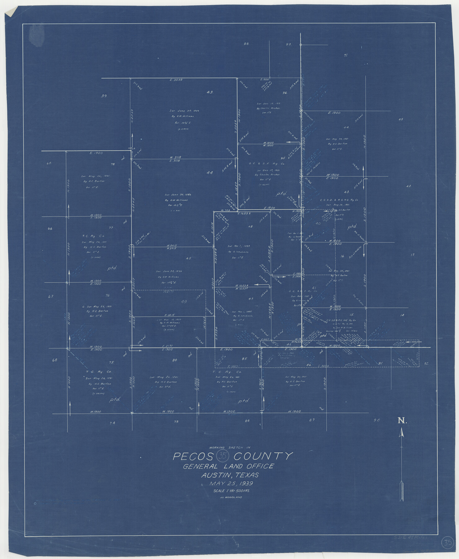 71507, Pecos County Working Sketch 35, General Map Collection