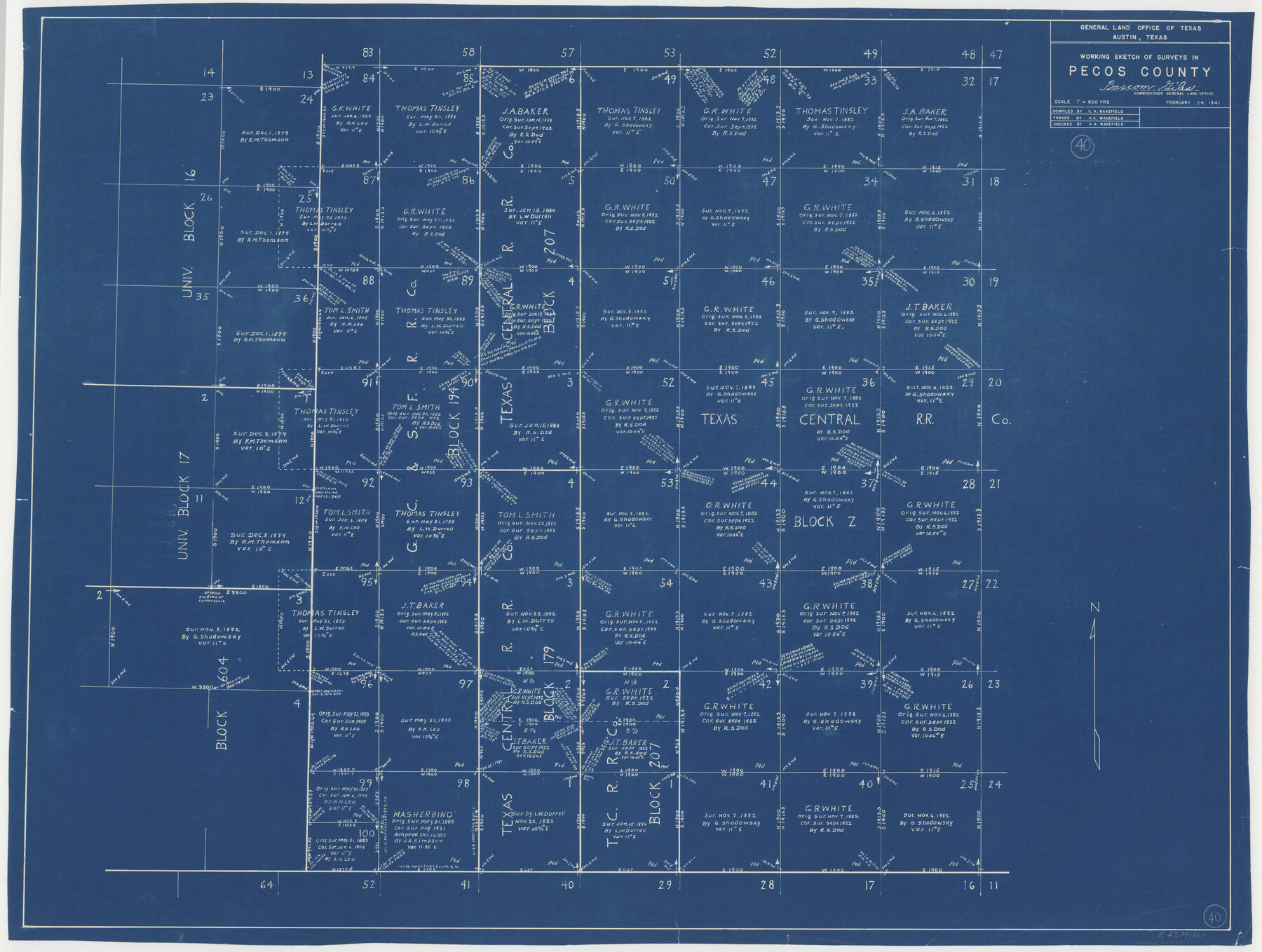 71512, Pecos County Working Sketch 40, General Map Collection