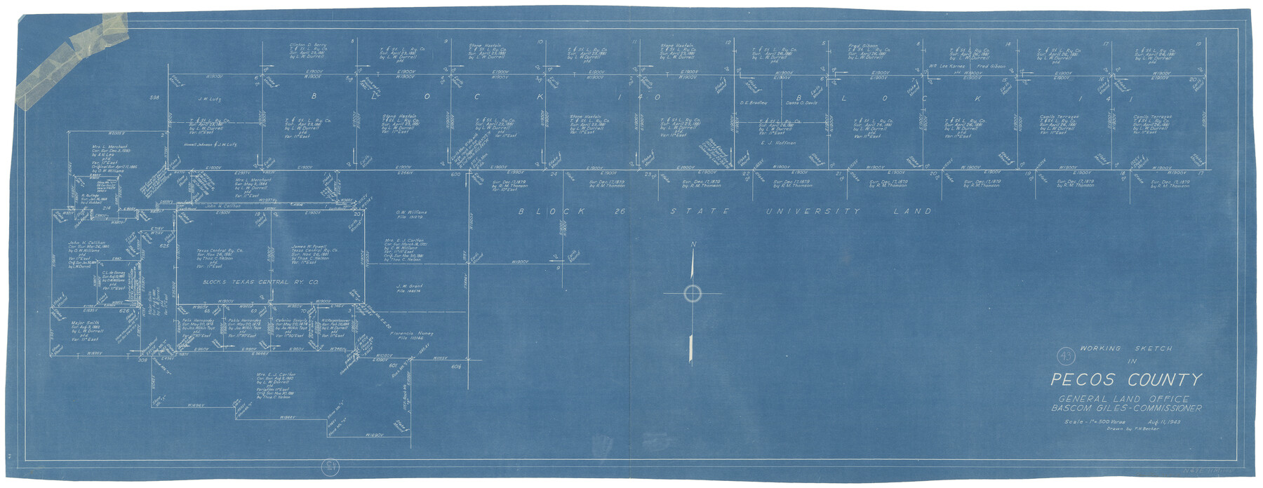 71515, Pecos County Working Sketch 43, General Map Collection