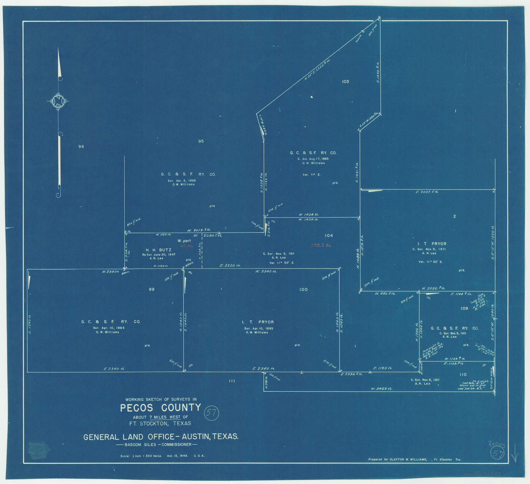 71529, Pecos County Working Sketch 57, General Map Collection