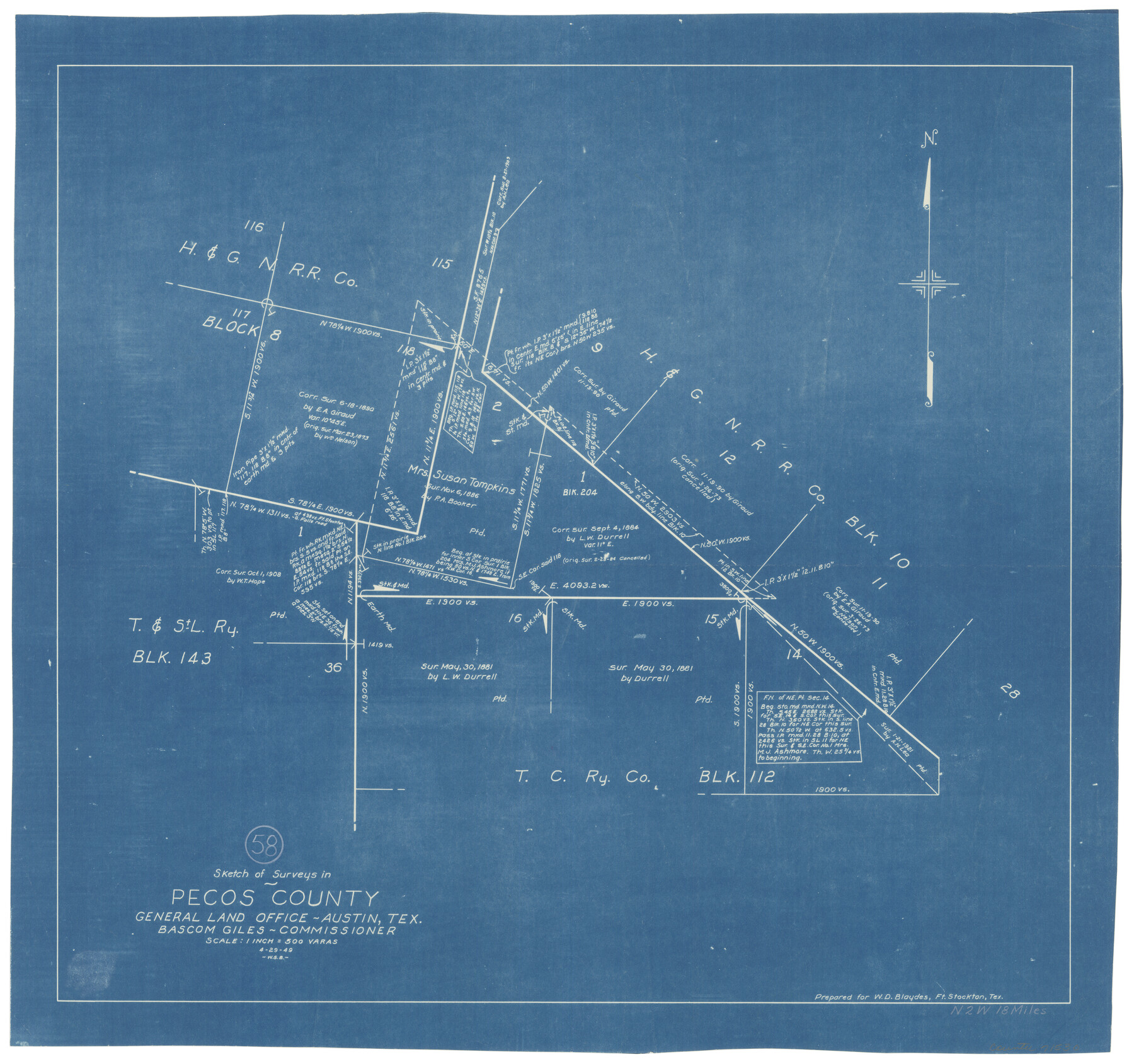 71530, Pecos County Working Sketch 58, General Map Collection