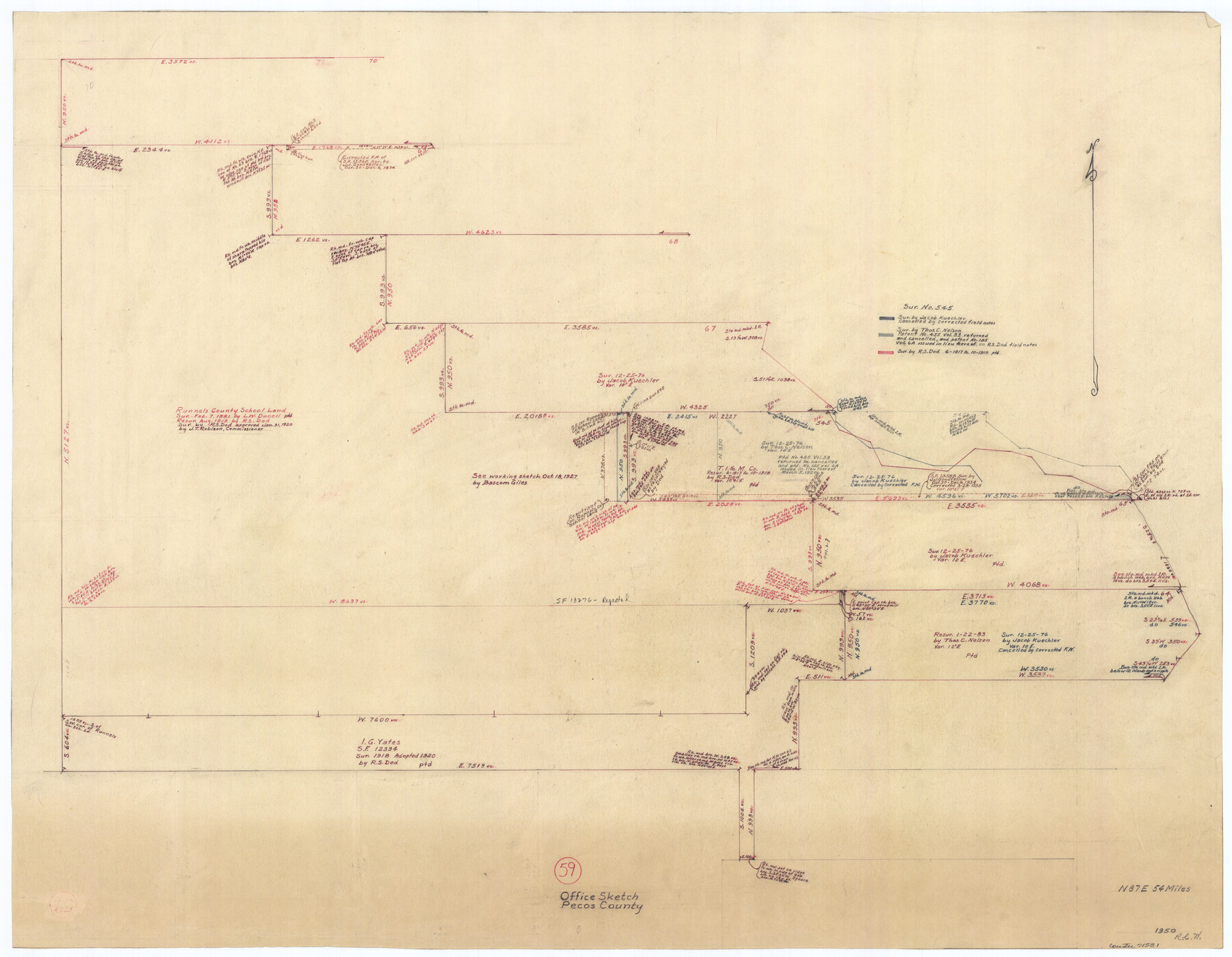 71531, Pecos County Working Sketch 59, General Map Collection