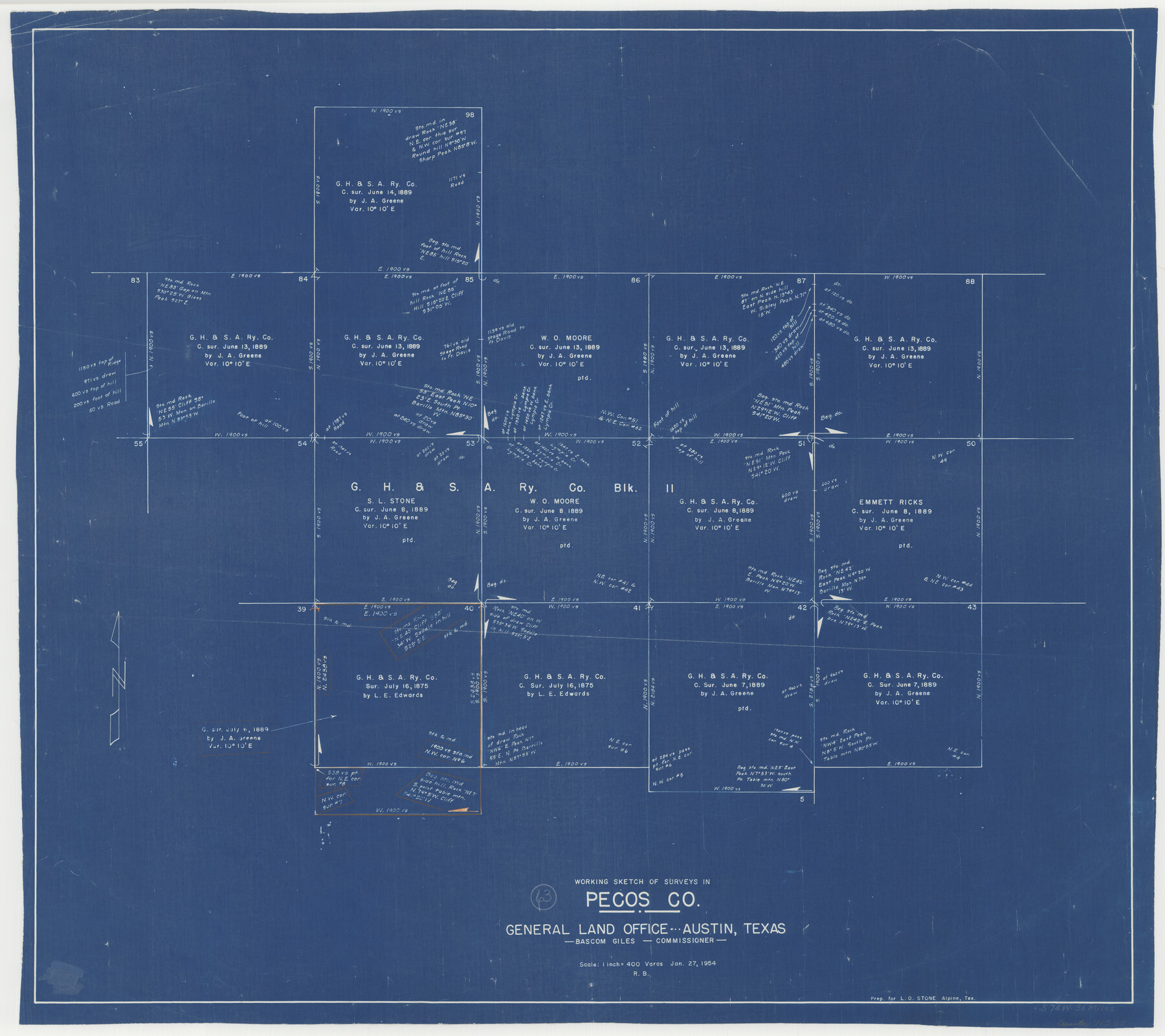 71535, Pecos County Working Sketch 63, General Map Collection