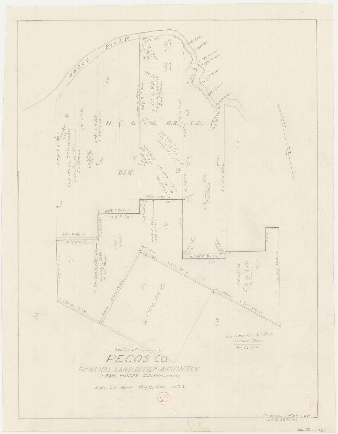 71537, Pecos County Working Sketch 65, General Map Collection