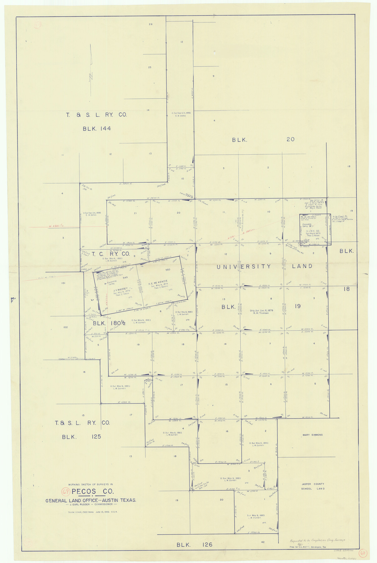 71541, Pecos County Working Sketch 69, General Map Collection