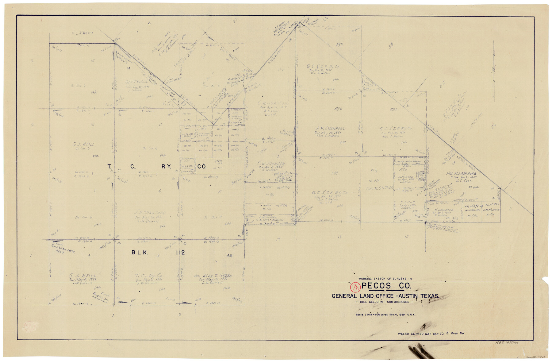 71548, Pecos County Working Sketch 76, General Map Collection