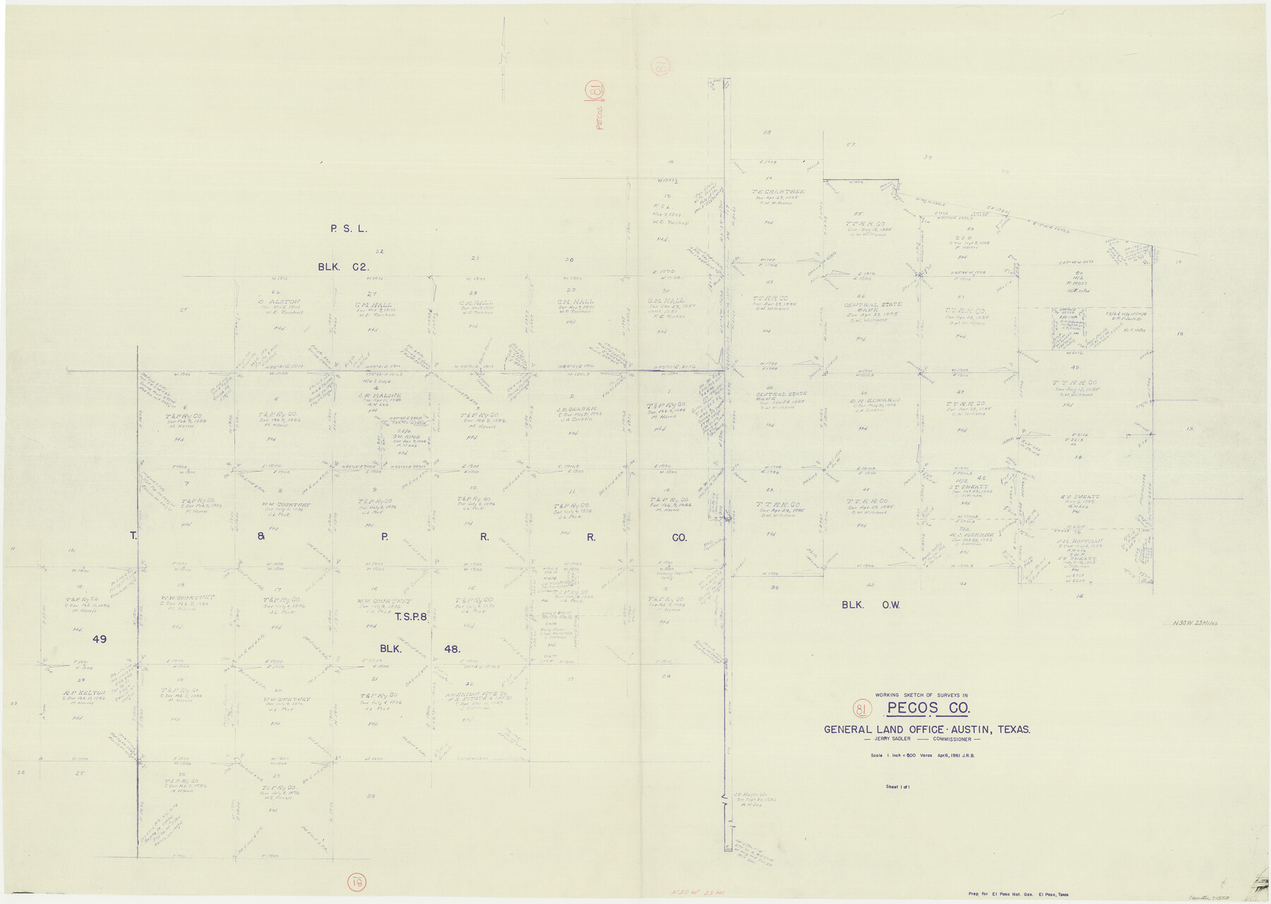 71553, Pecos County Working Sketch 81, General Map Collection