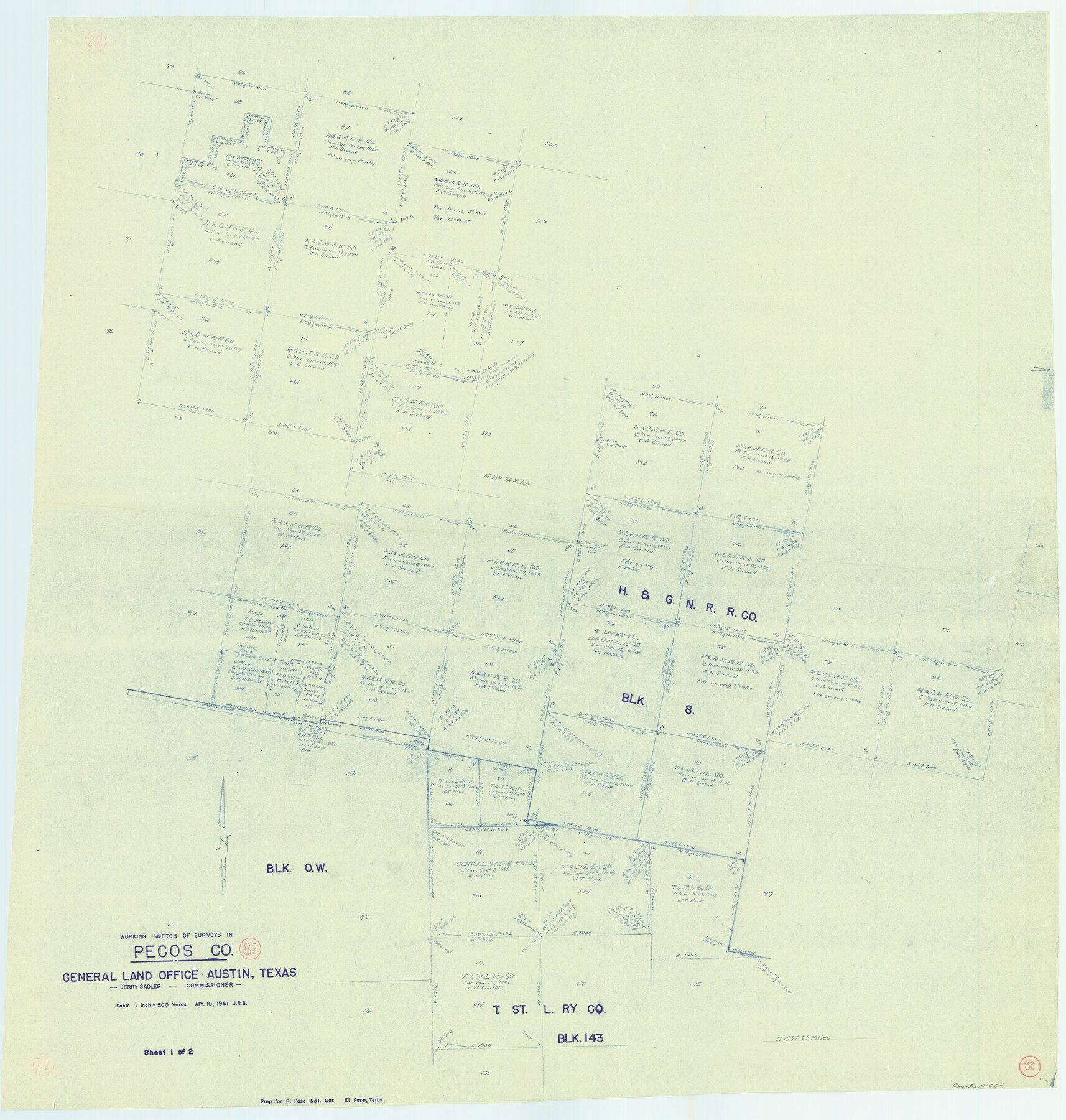 71554, Pecos County Working Sketch 82, General Map Collection