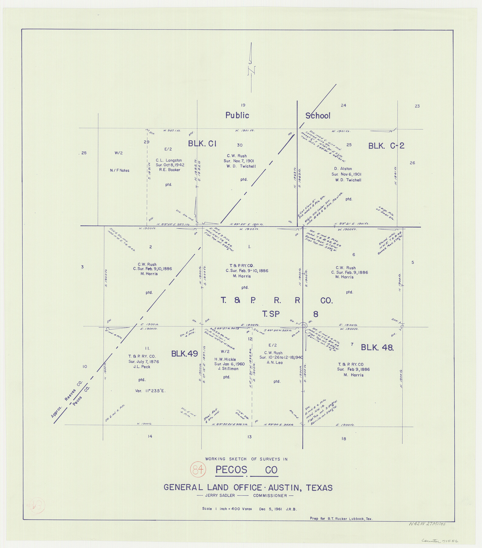 71556, Pecos County Working Sketch 84, General Map Collection