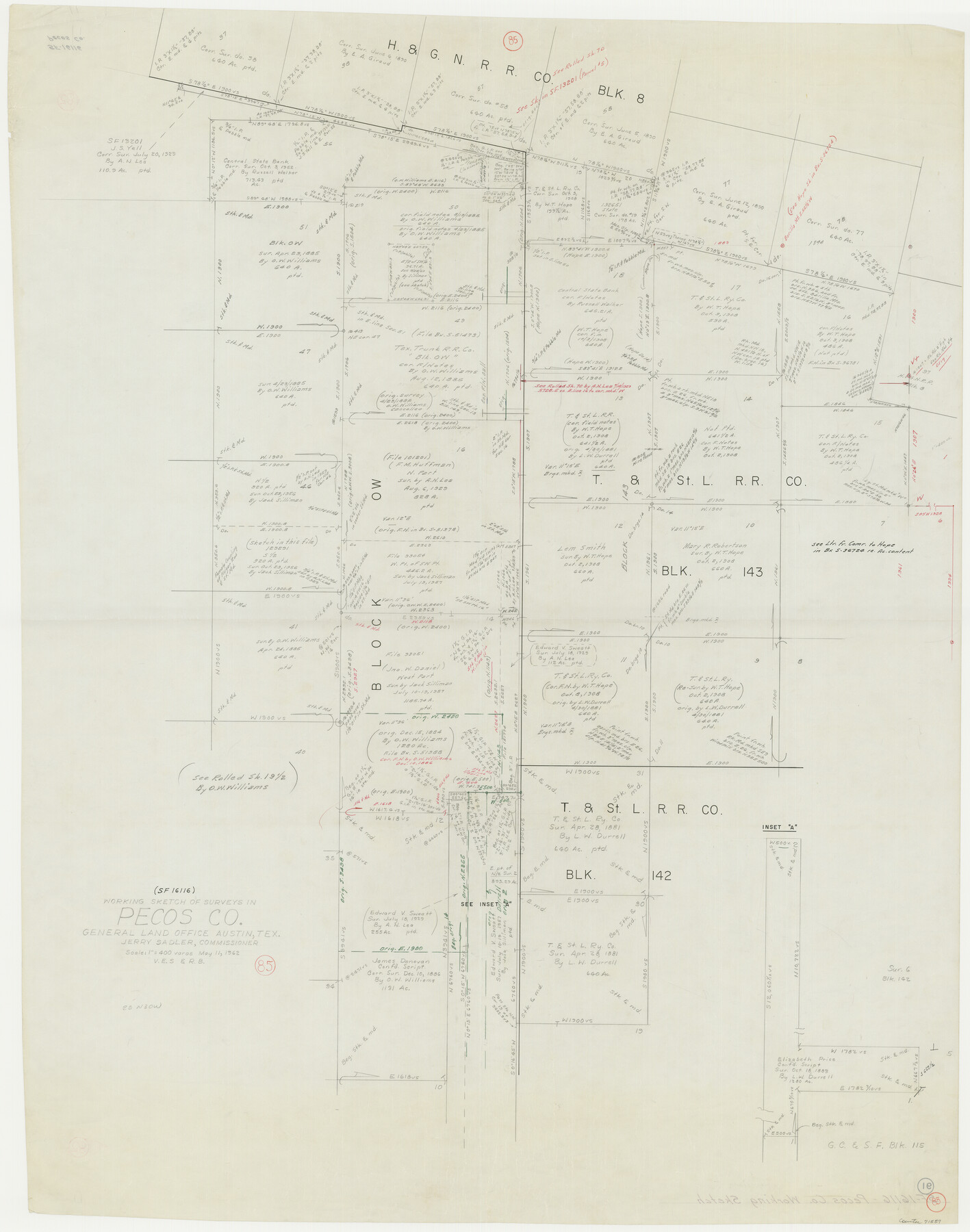 71557, Pecos County Working Sketch 85, General Map Collection