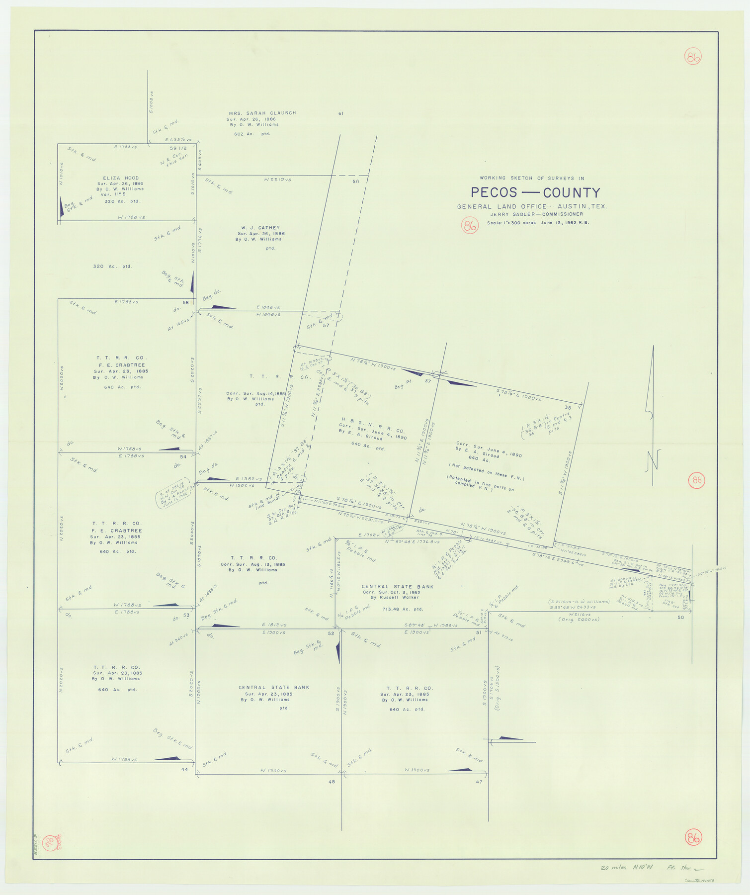 71558, Pecos County Working Sketch 86, General Map Collection