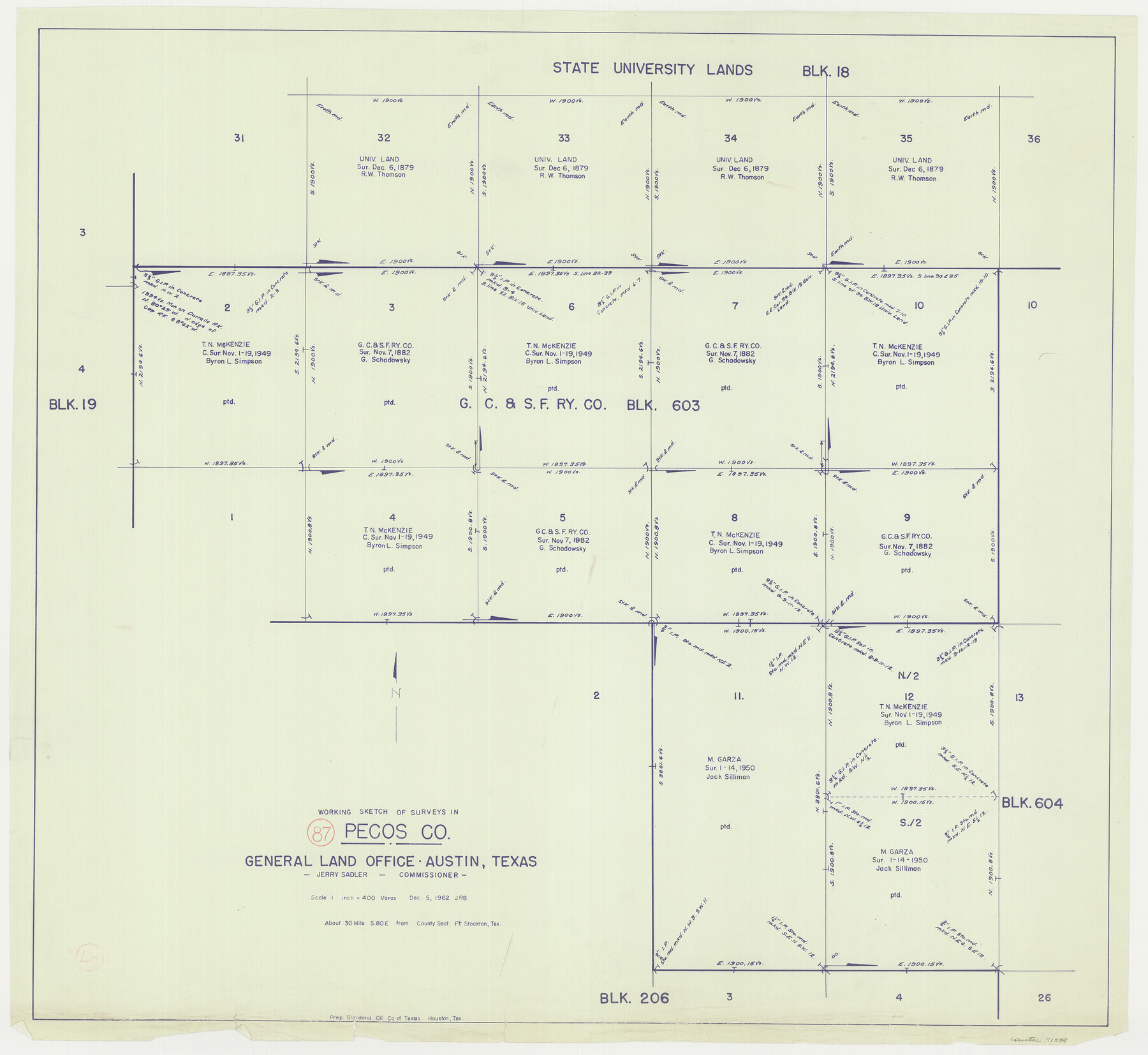 71559, Pecos County Working Sketch 87, General Map Collection