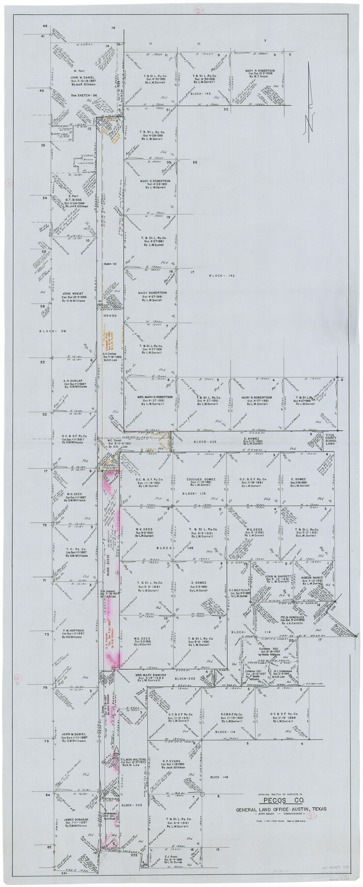 71563, Pecos County Working Sketch 91a, General Map Collection
