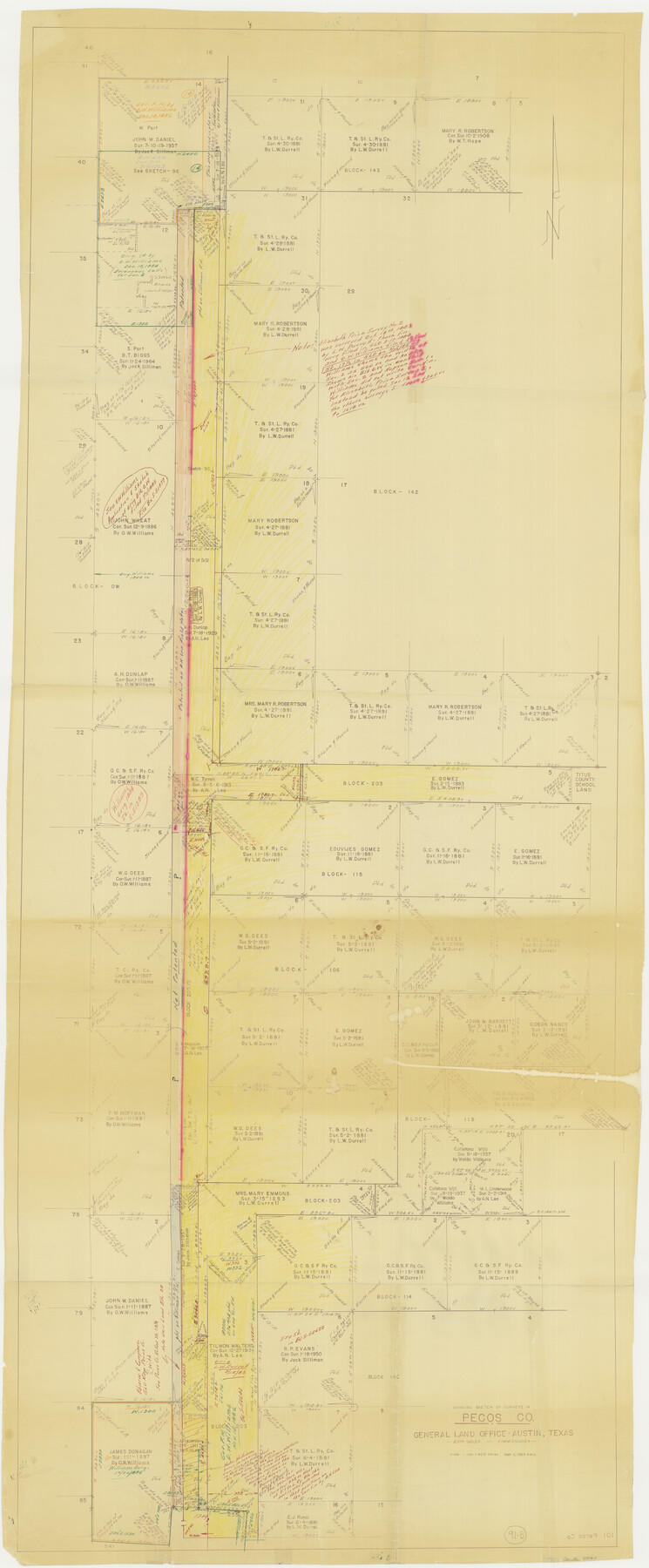 71564, Pecos County Working Sketch 91b, General Map Collection