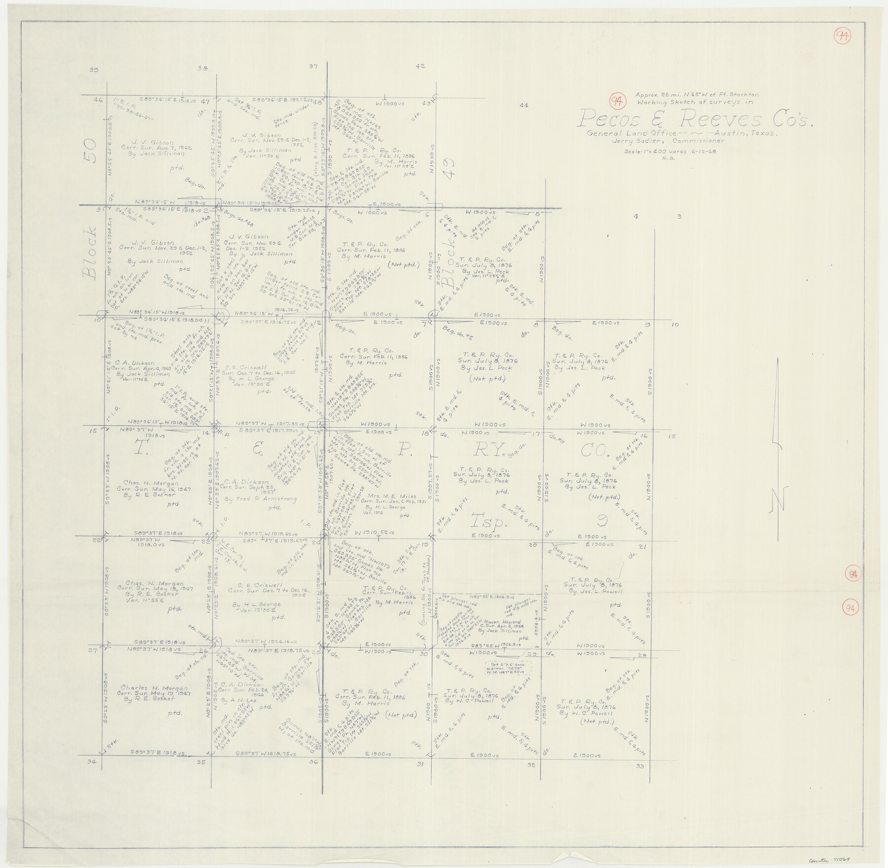 71567, Pecos County Working Sketch 94, General Map Collection