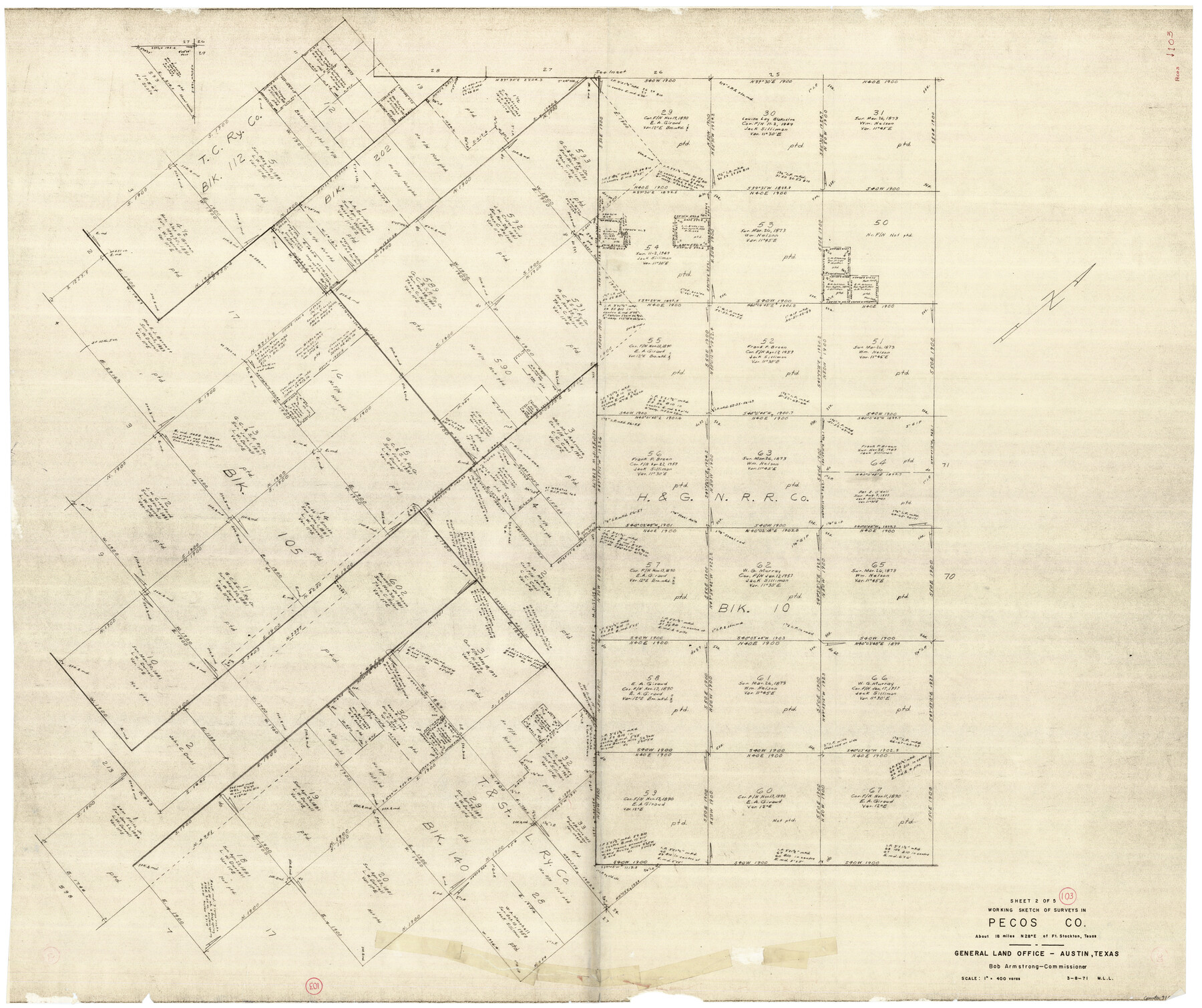 71576, Pecos County Working Sketch 103, General Map Collection