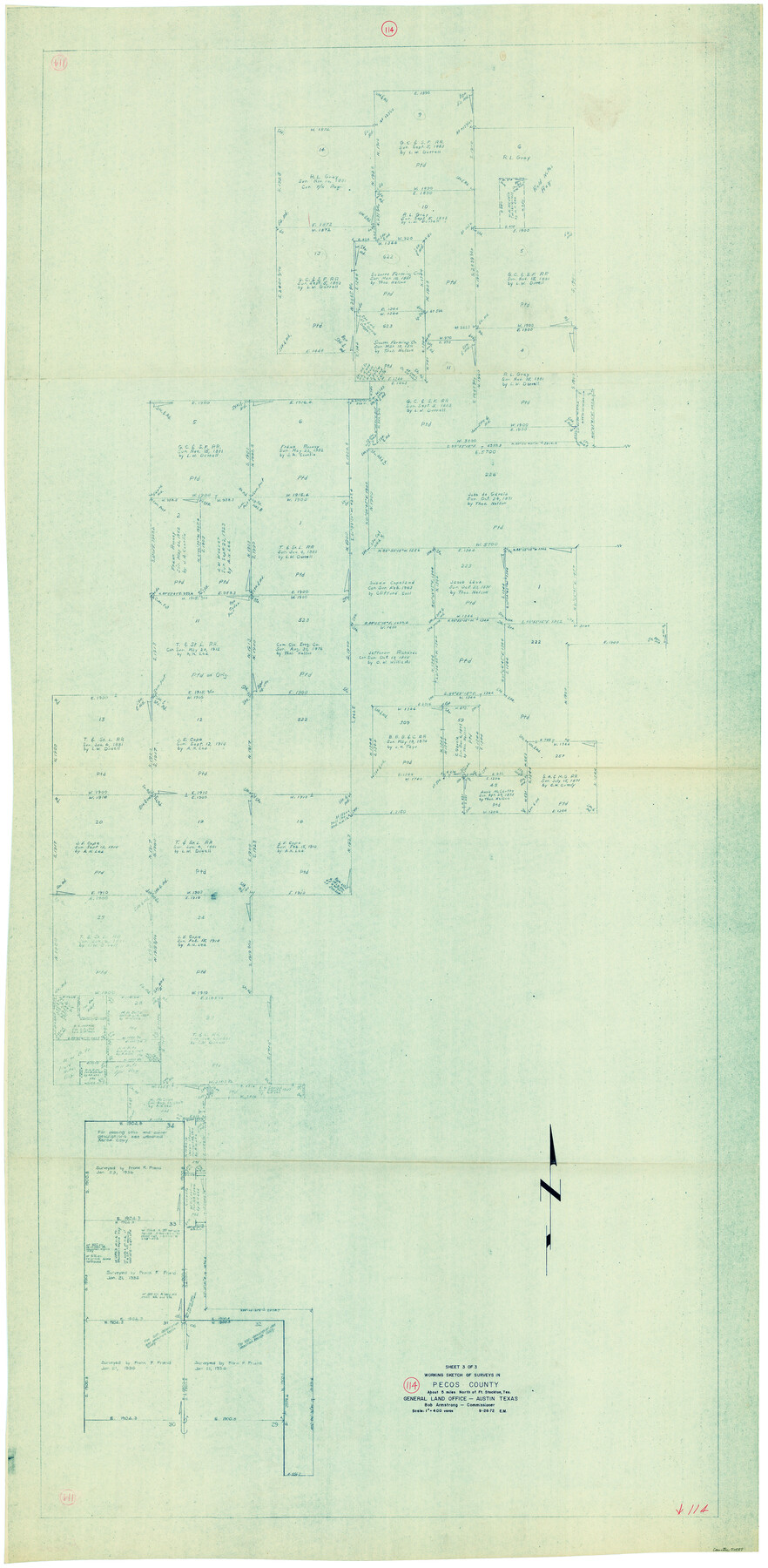 71587, Pecos County Working Sketch 114, General Map Collection