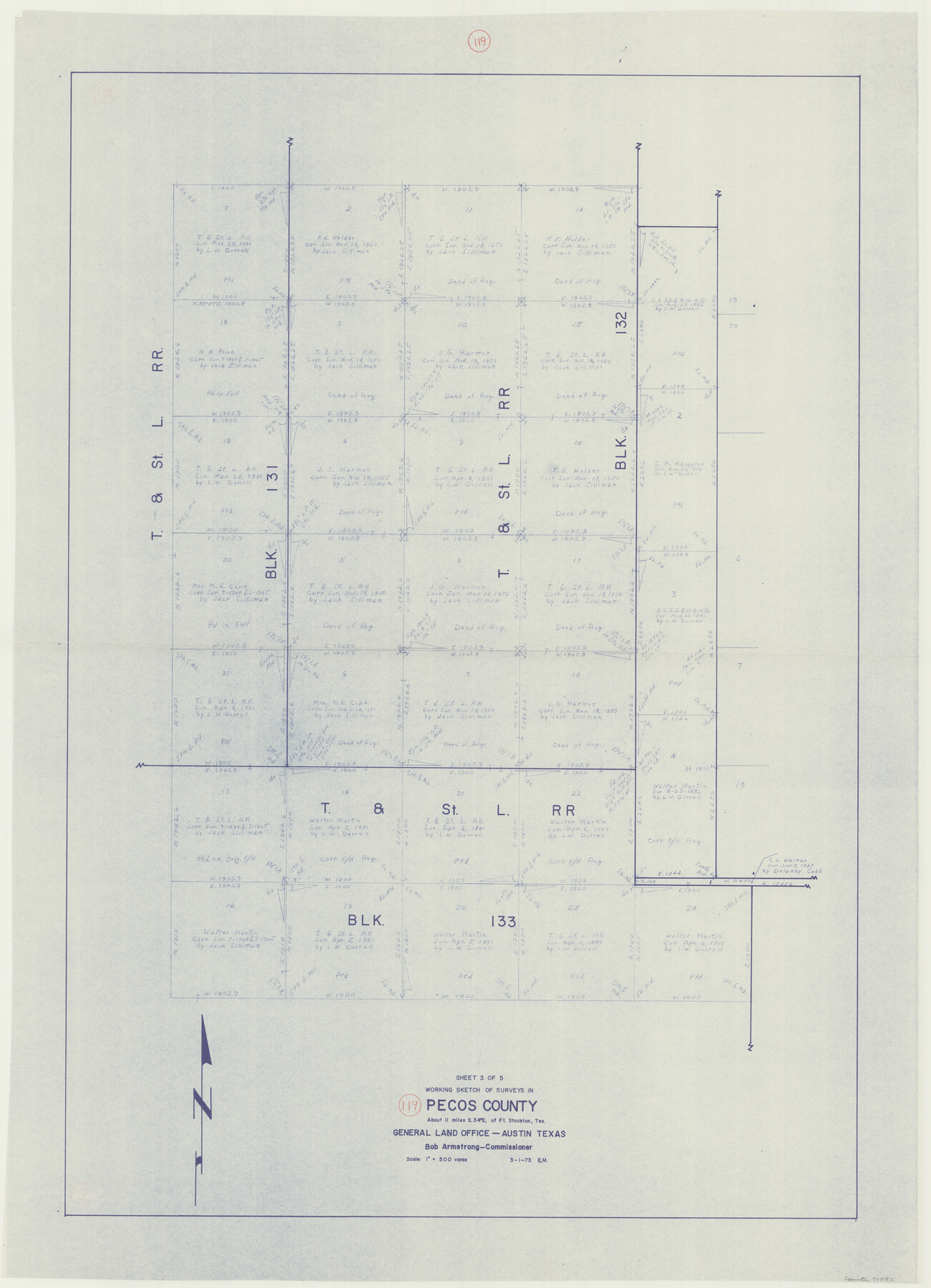 71592, Pecos County Working Sketch 119, General Map Collection