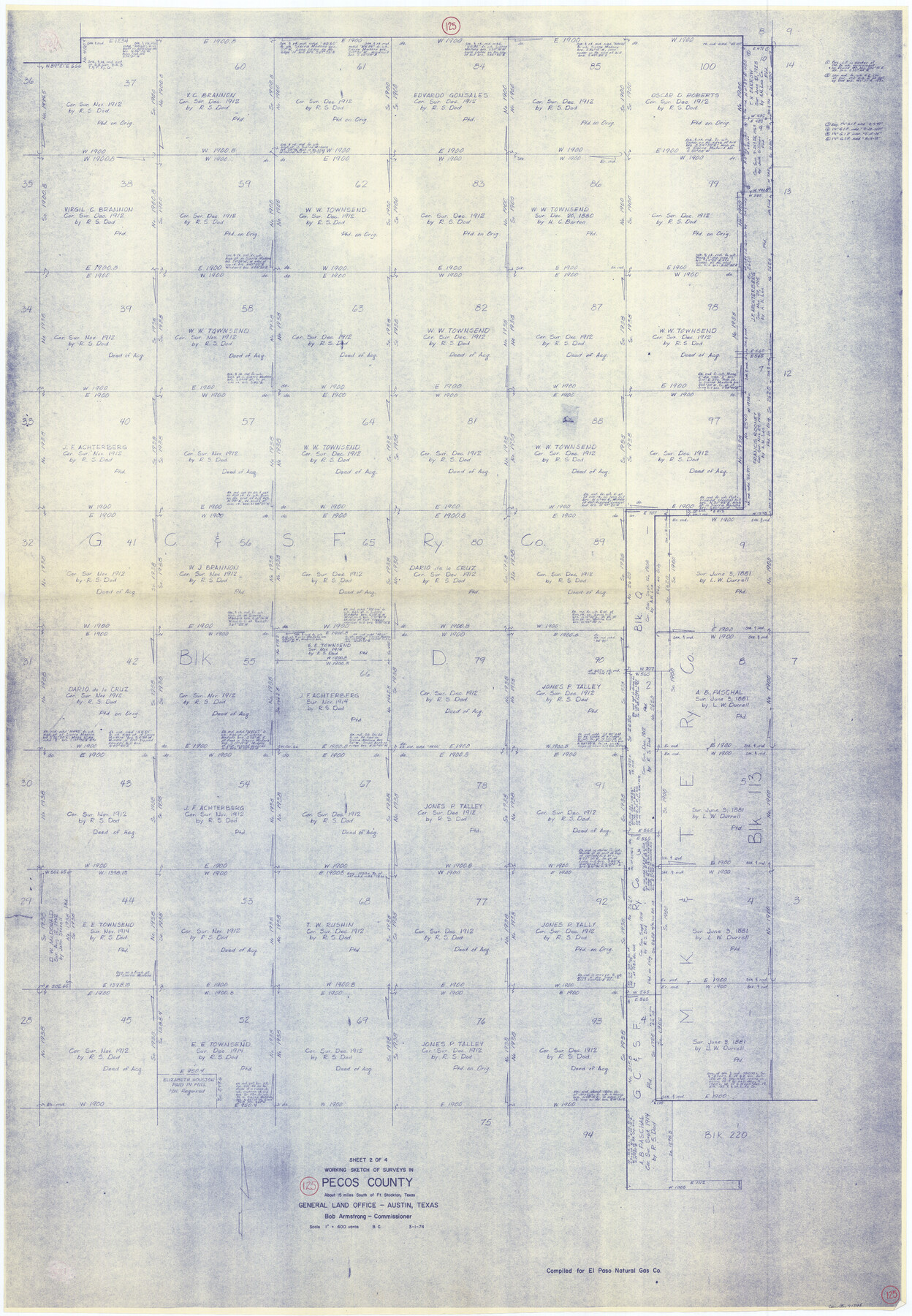 71598, Pecos County Working Sketch 125, General Map Collection