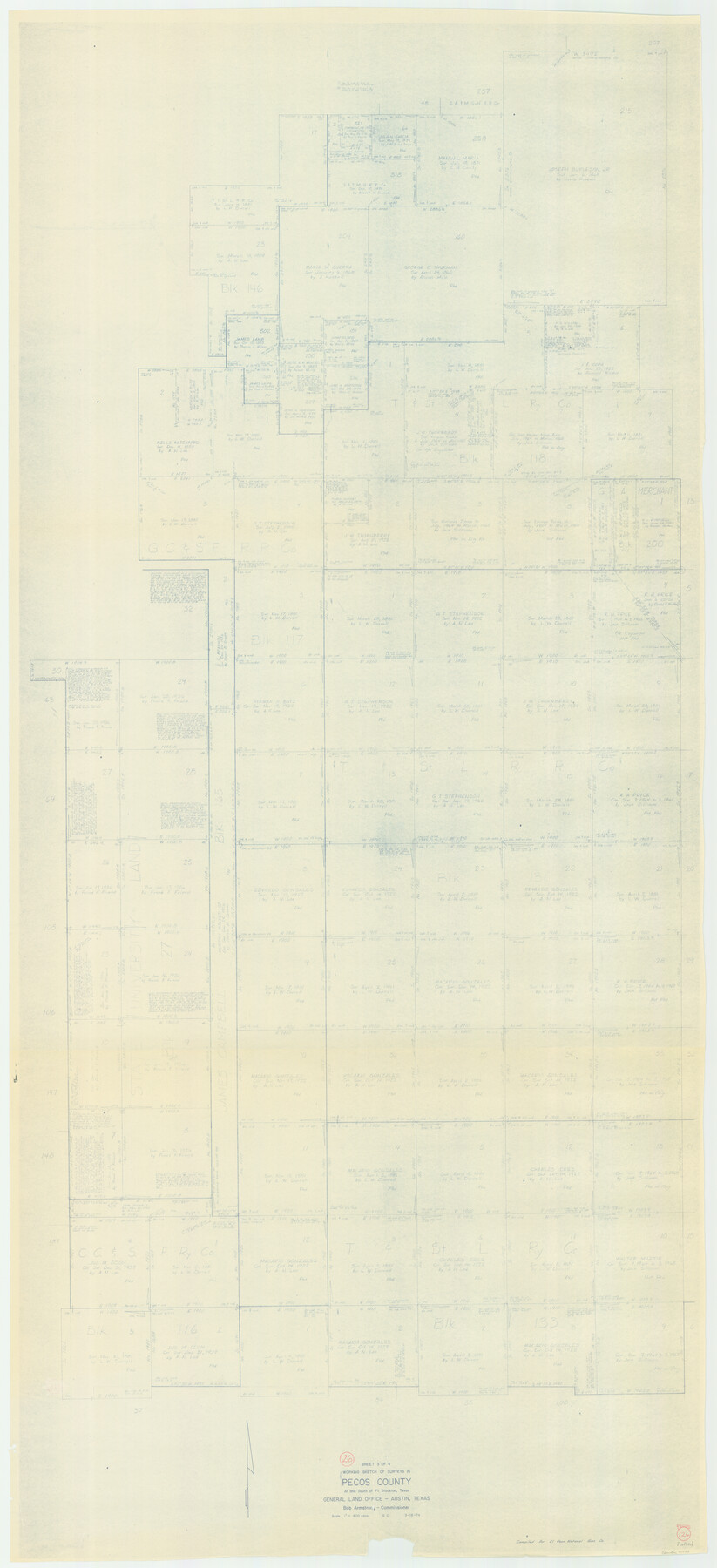 71599, Pecos County Working Sketch 126, General Map Collection