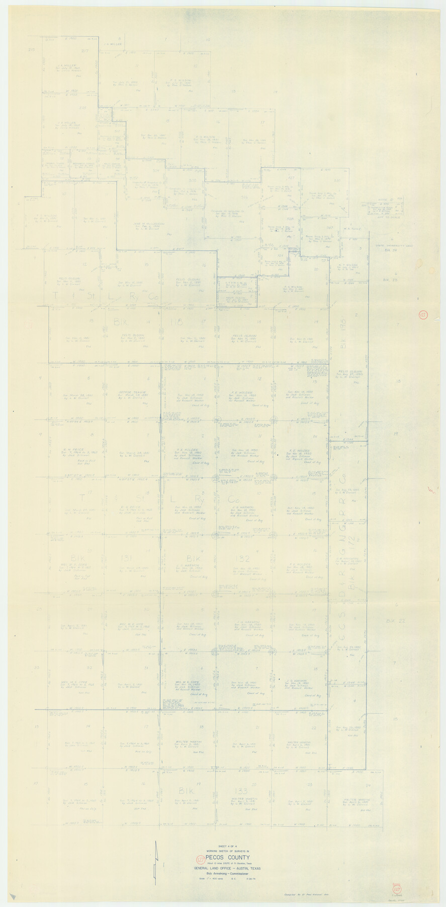 71601, Pecos County Working Sketch 127, General Map Collection
