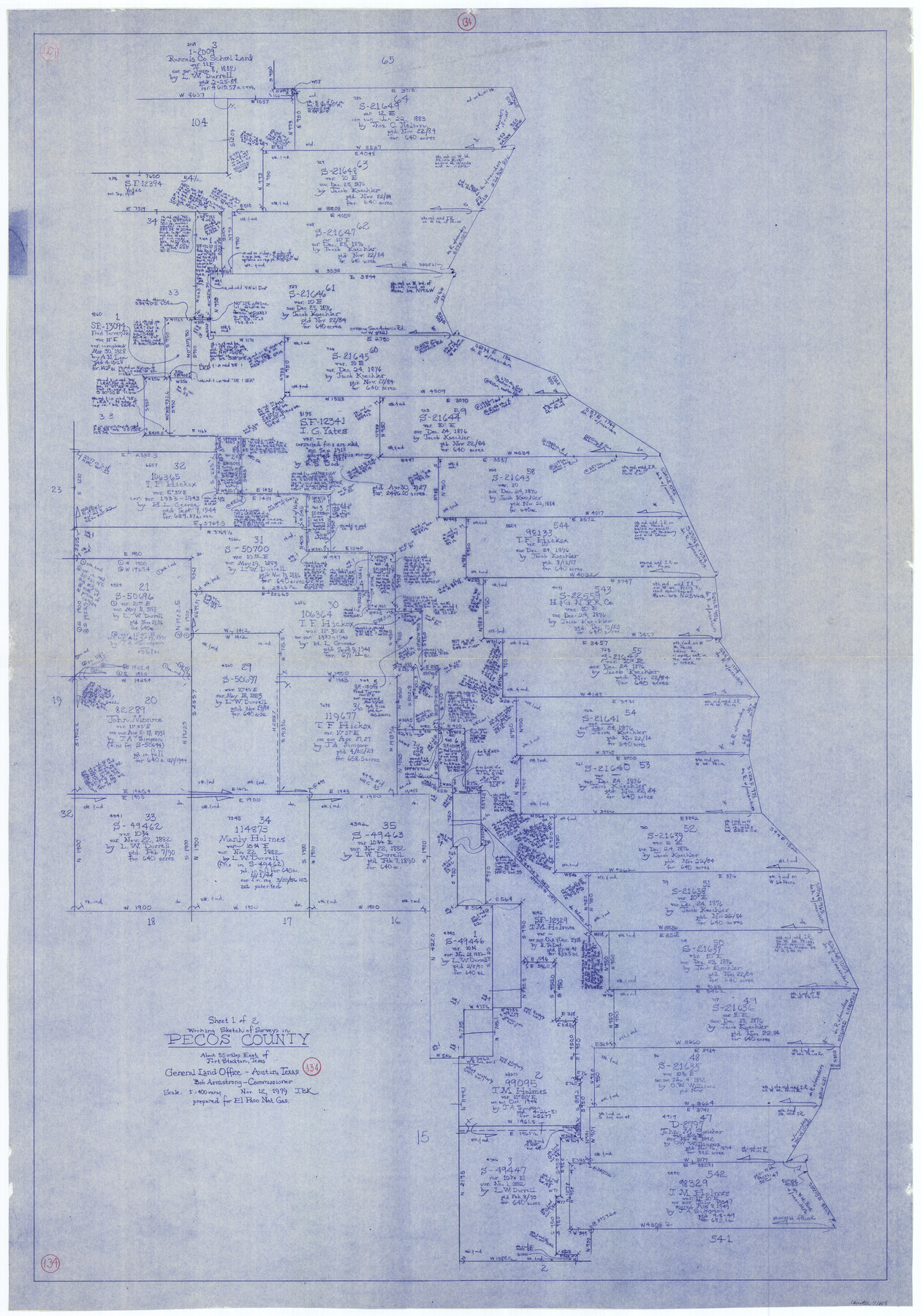 71608, Pecos County Working Sketch 134, General Map Collection