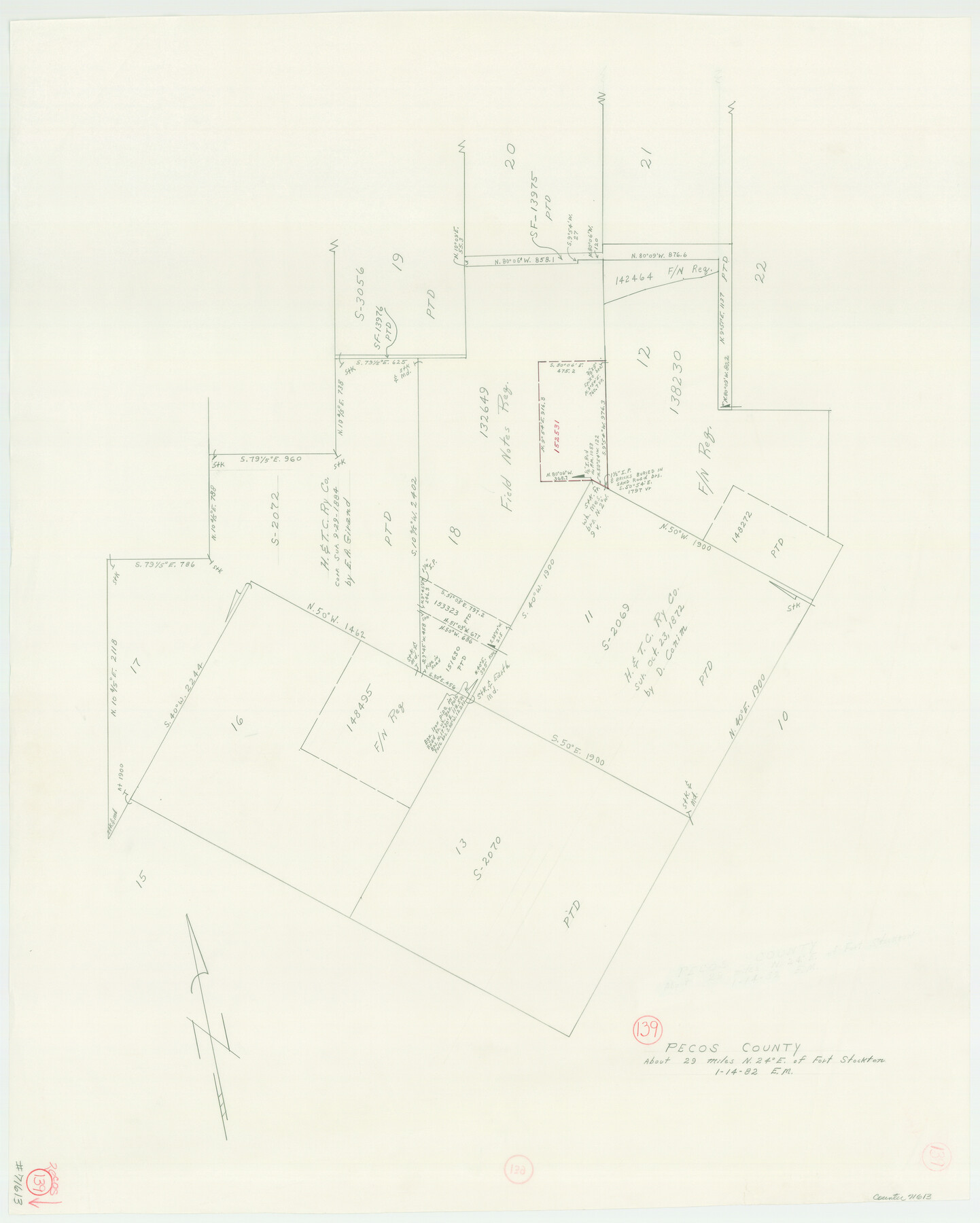 71613, Pecos County Working Sketch 139, General Map Collection