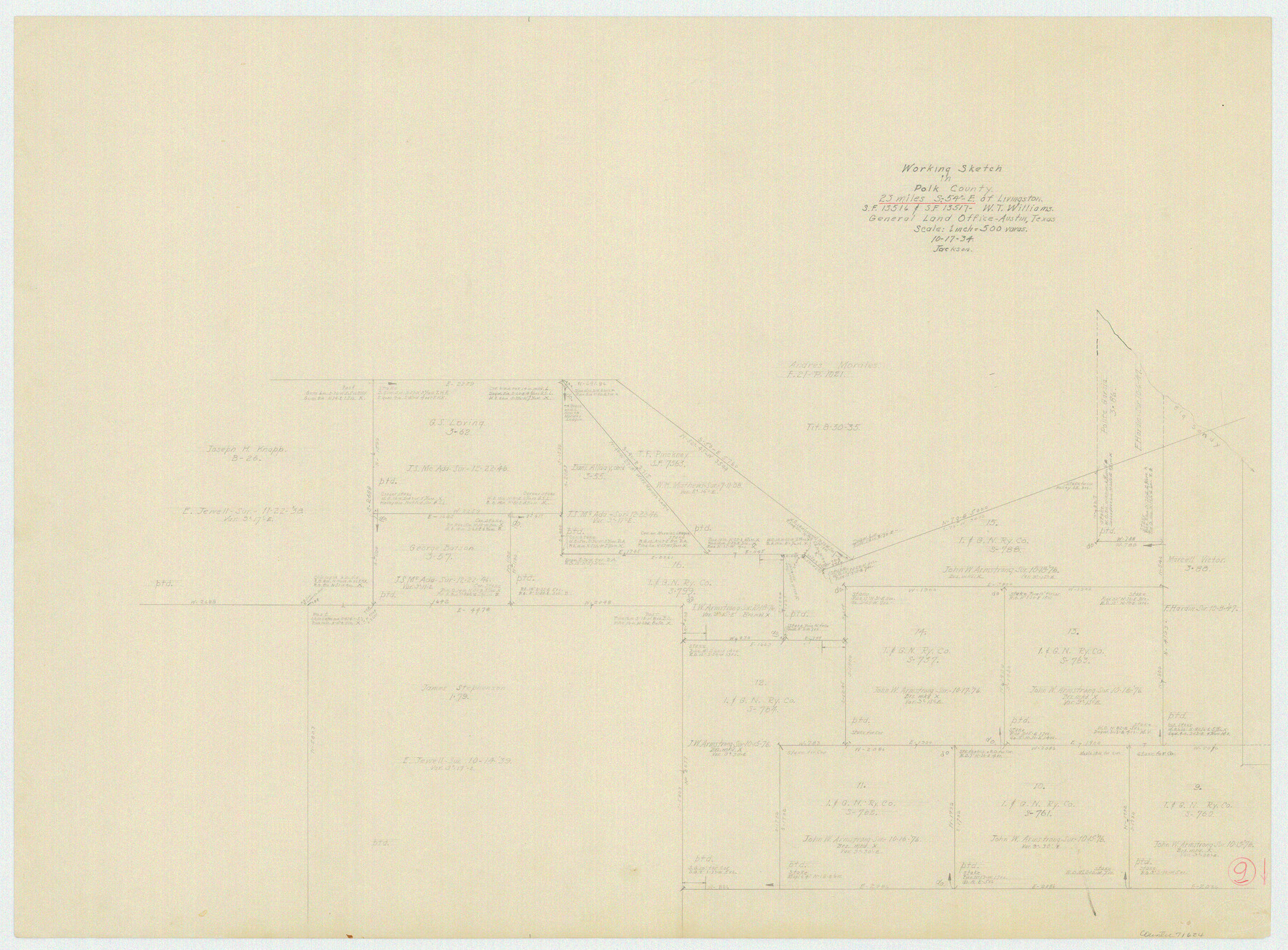 71624, Polk County Working Sketch 9, General Map Collection