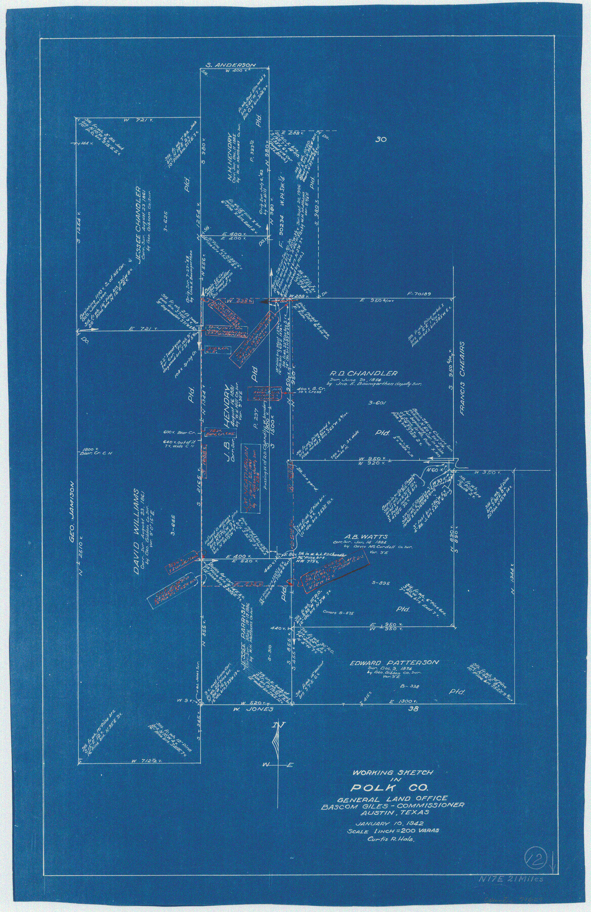 71627, Polk County Working Sketch 12, General Map Collection