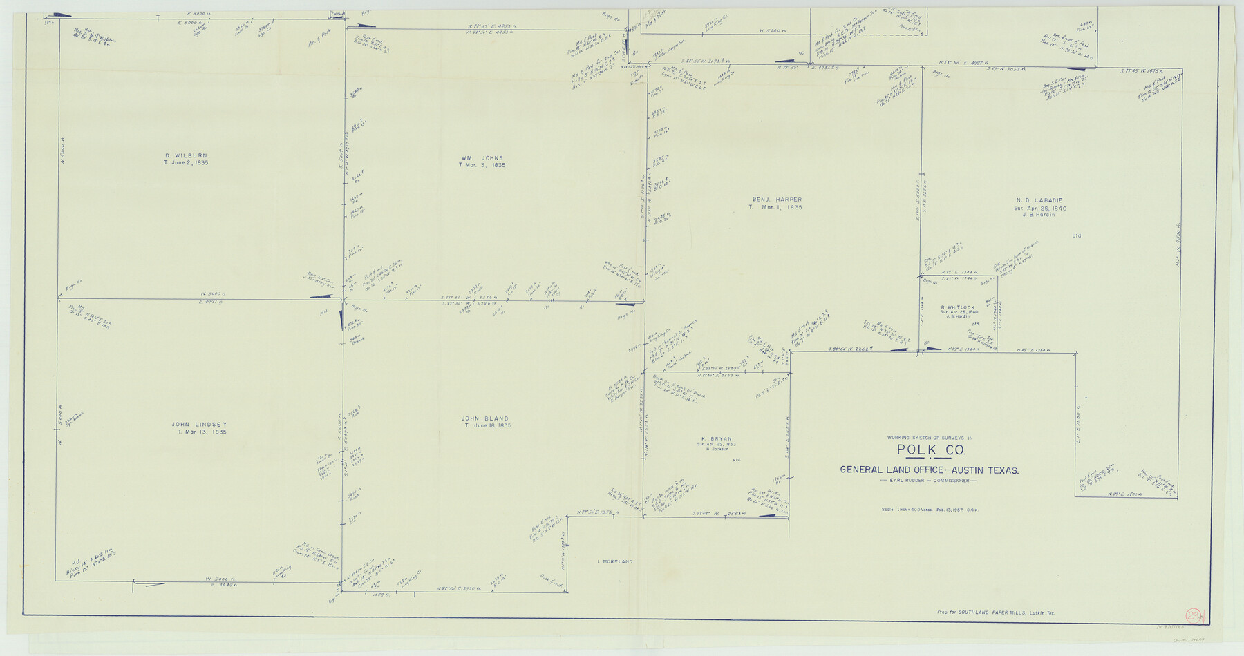 71639, Polk County Working Sketch 23b, General Map Collection